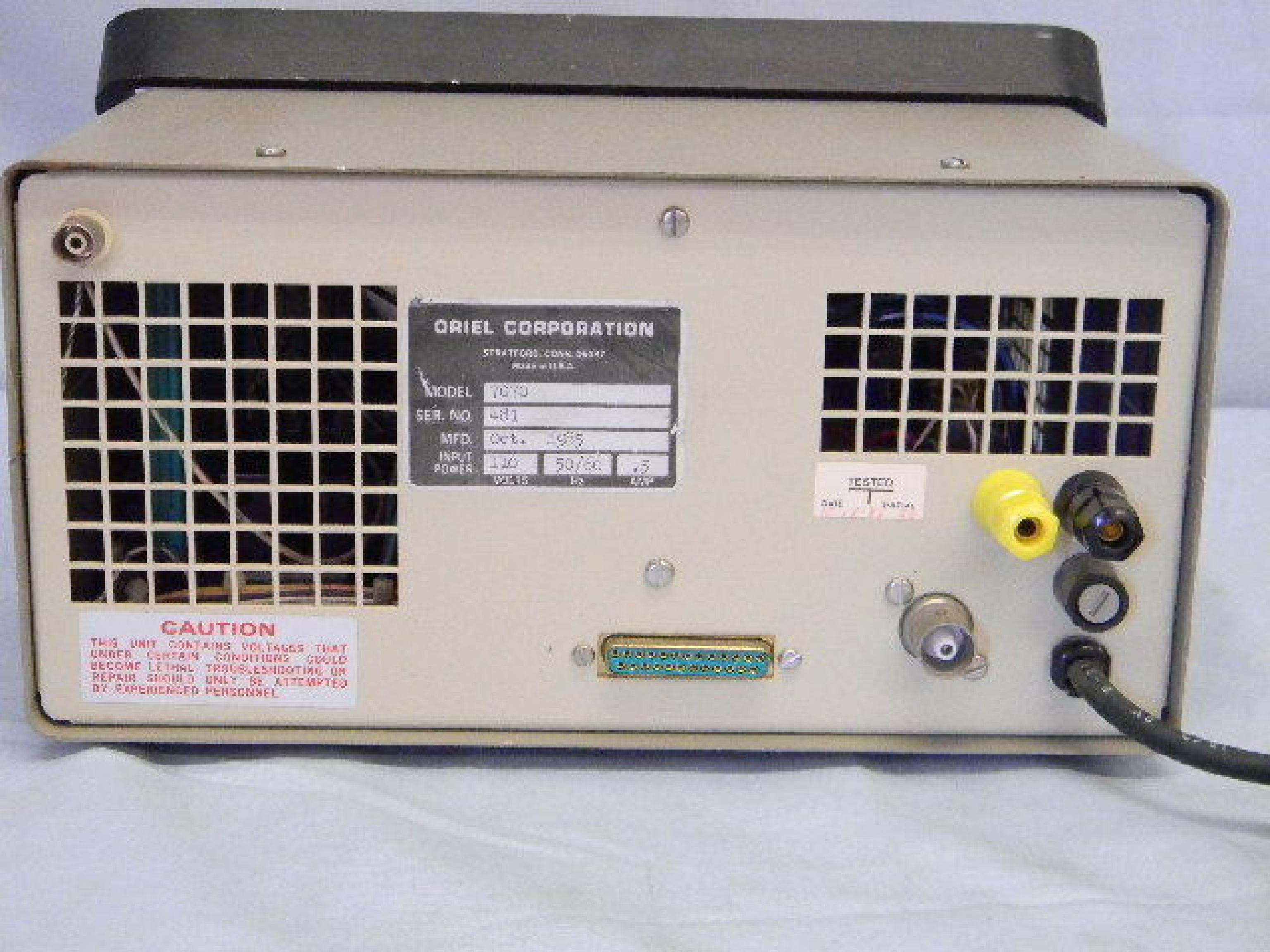 ORIEL CORPORATION 7070 DETECTION SYSTEM MODEL 7070 MFD: DEC 1988, SERIAL NO 673