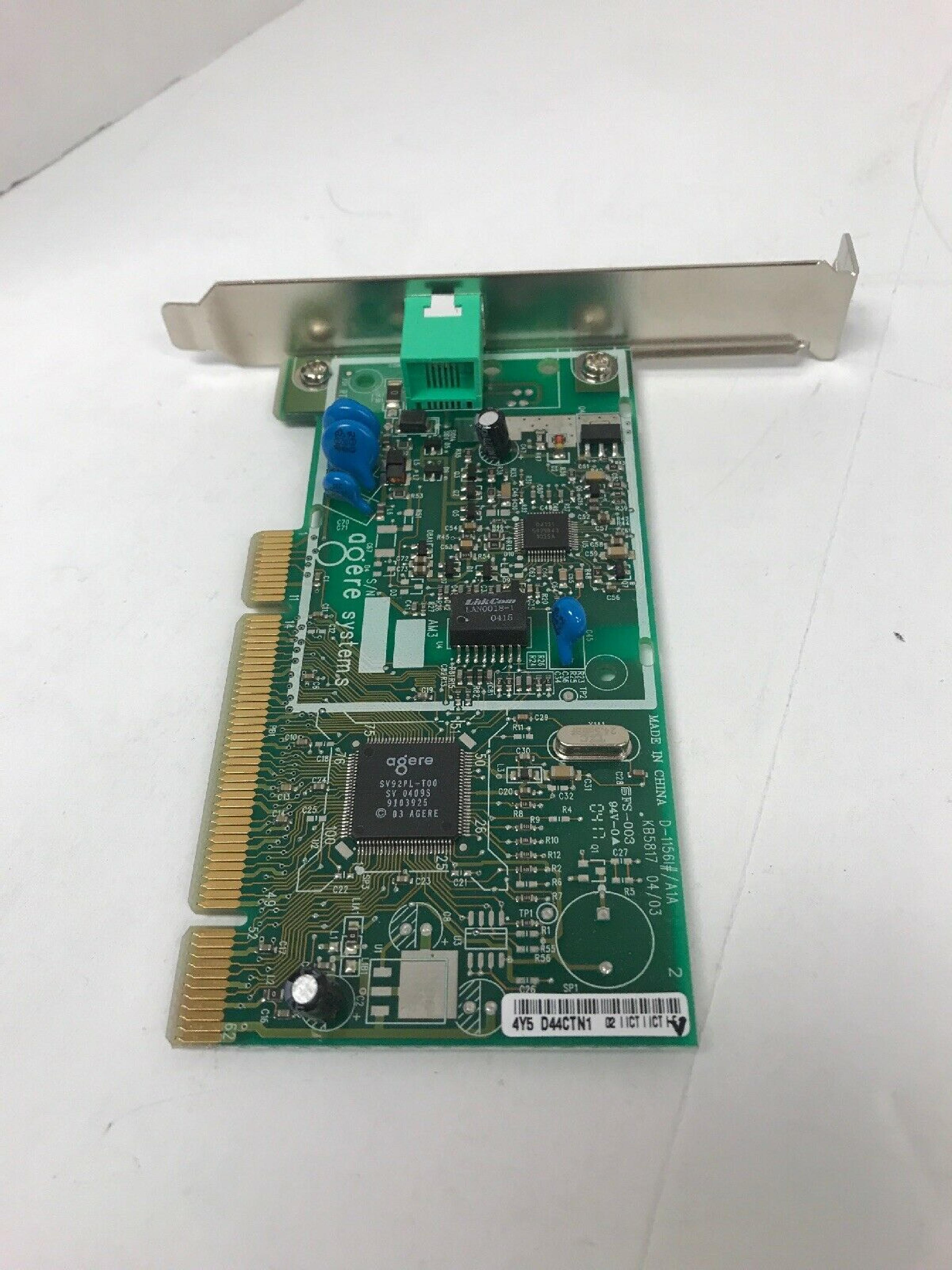 HEWLETT PACKARD / HP / LITEON / AGERE 5187-5216 PCI 56K MODEM INTERNAL CARD