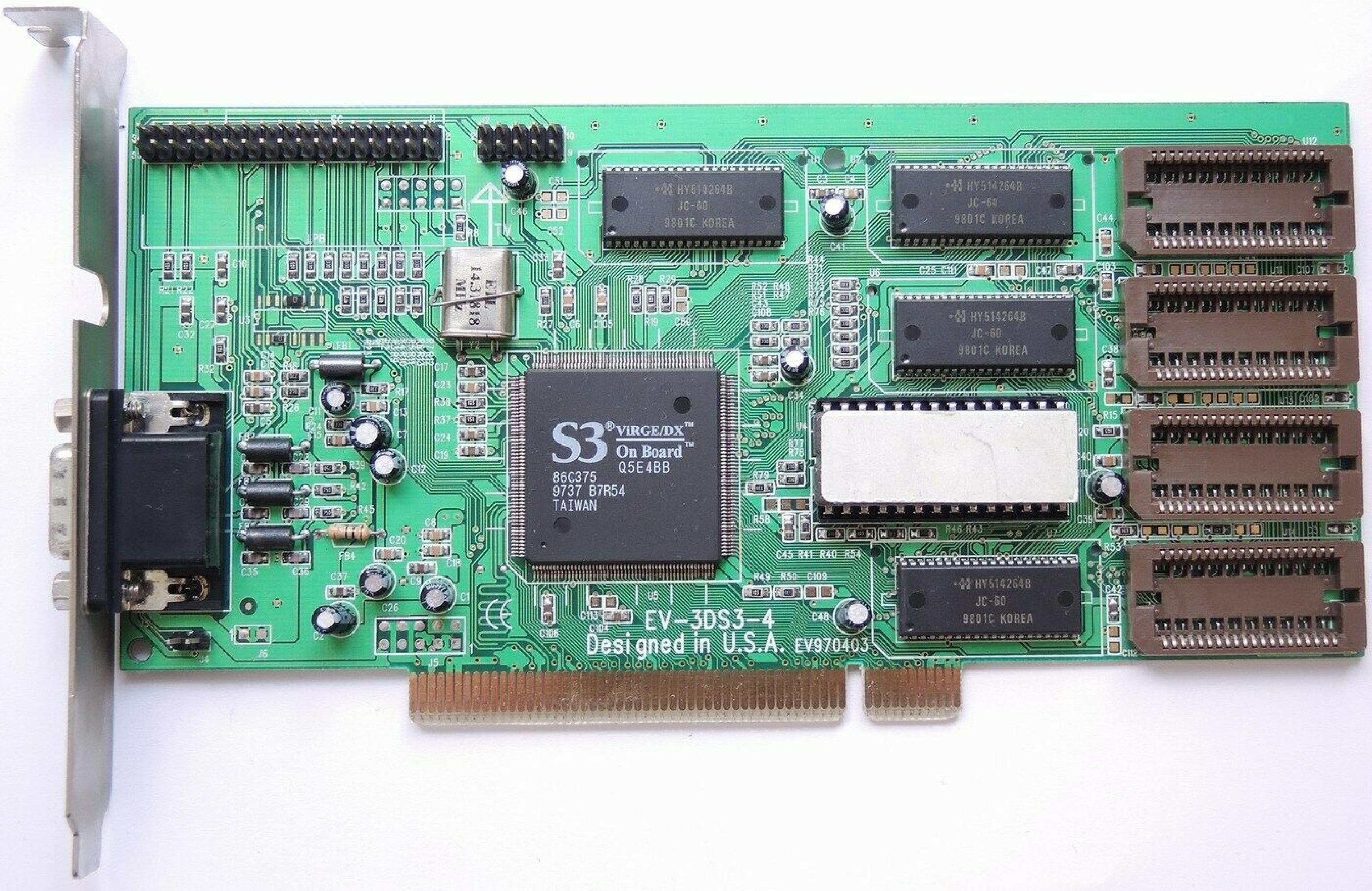 S3 GRAPHICS EV-3DS3-4 PCI VGA CARD SC VIRGE/DX 86C375