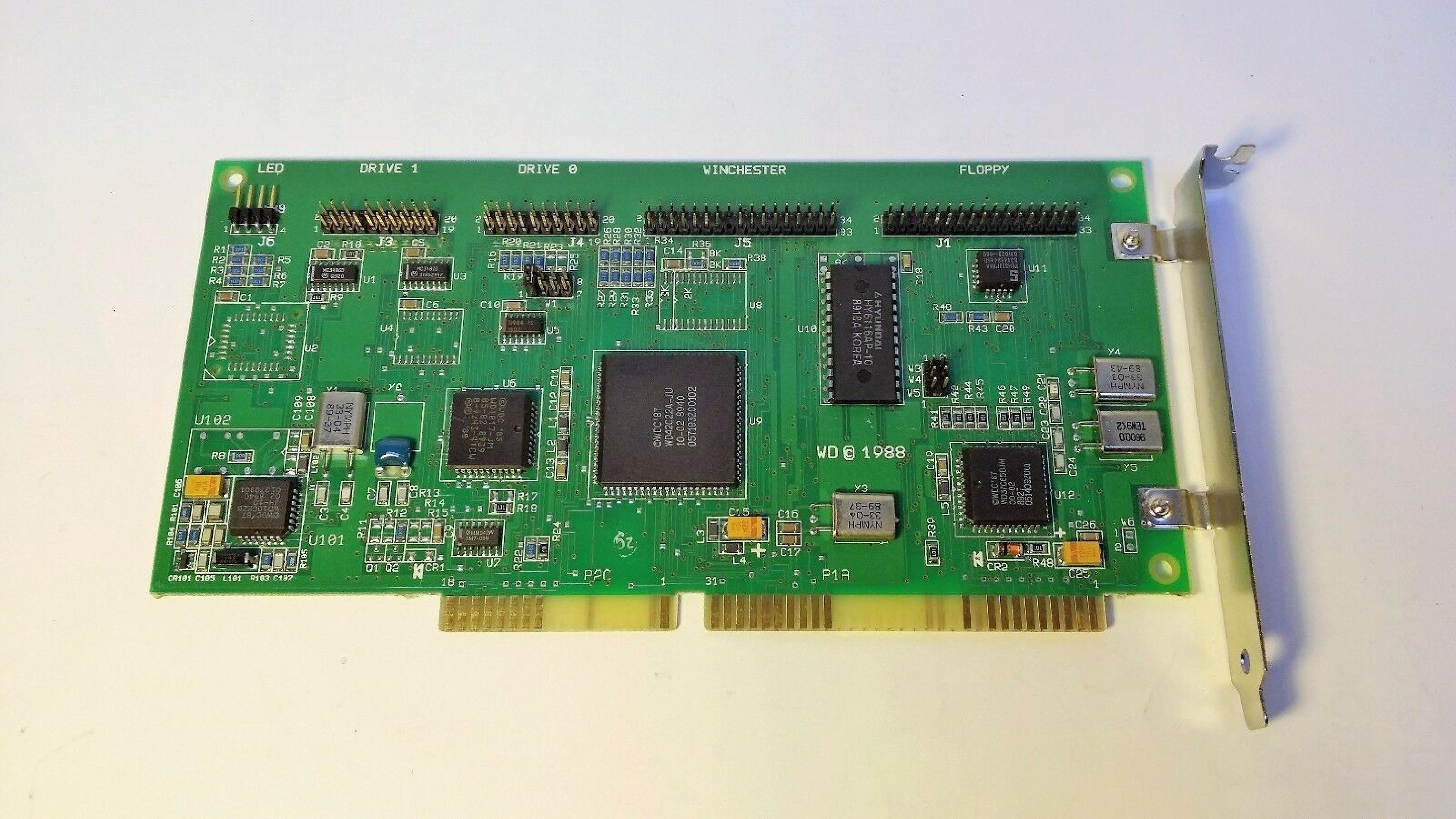 WESTERN DIGITAL / WINCHESTER / WD WD1003V-MM2 16BIT ISA MFM HARD FLOPPY CONTROLLER PC BOARD FOR DISC DRIVE