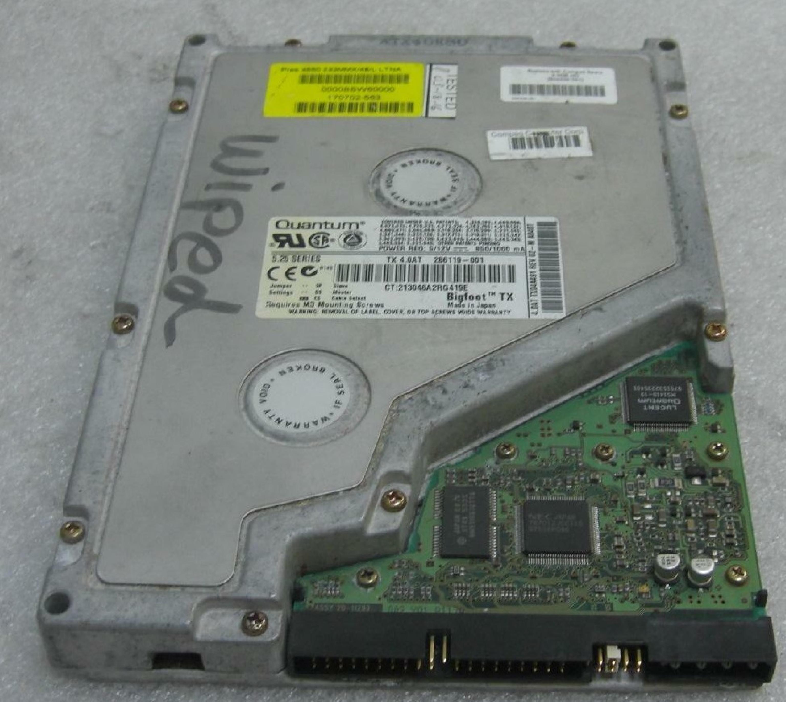 QUANTUM 304238-001 4.0GB 5.25INCH IDE HARD DRIVE