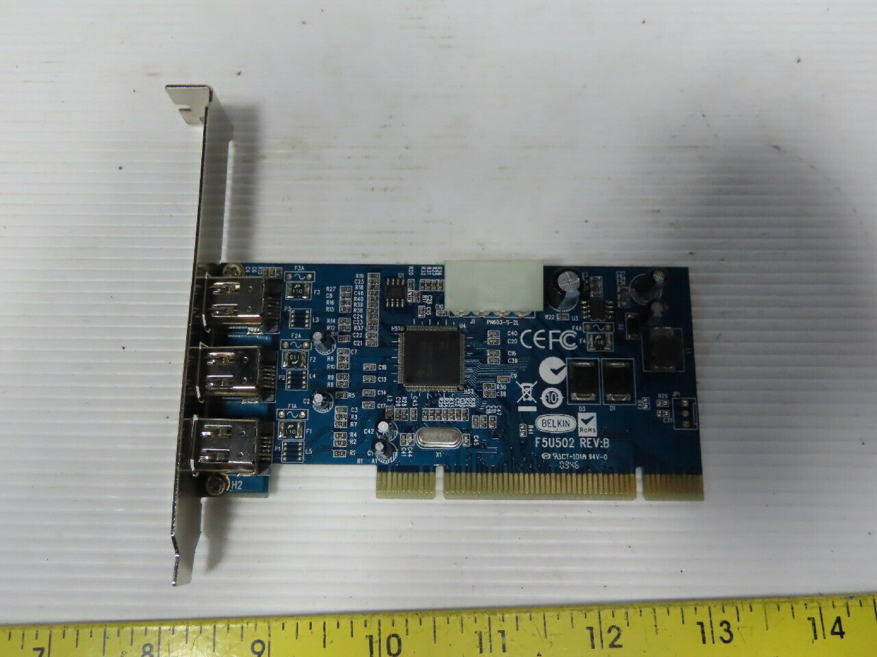 BELKIN F5U502 3 1394 FIREWIRE PORTS PCI