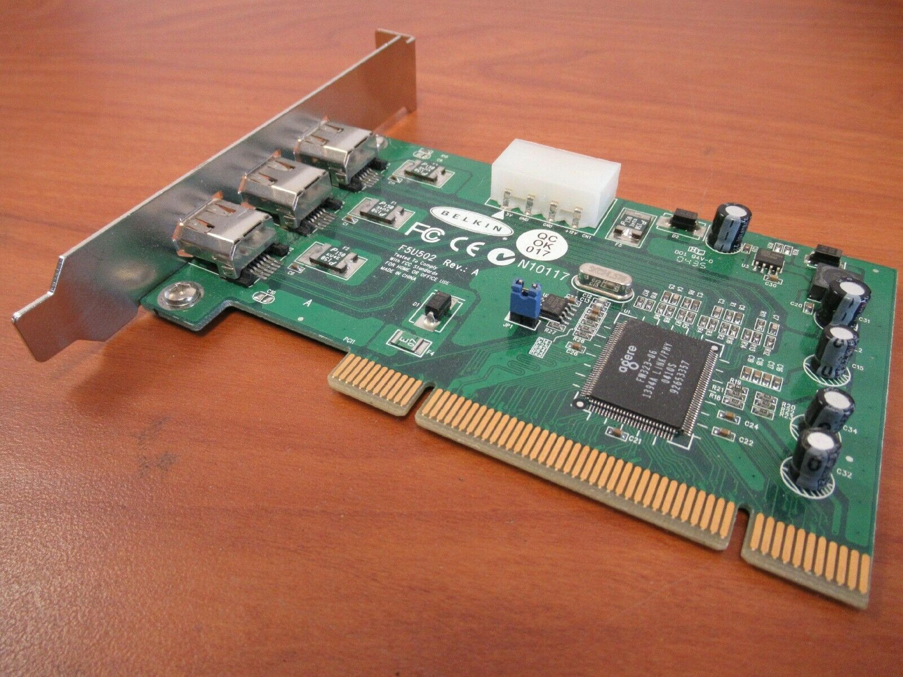 BELKIN F5U502 3 1394 FIREWIRE PORTS PCI