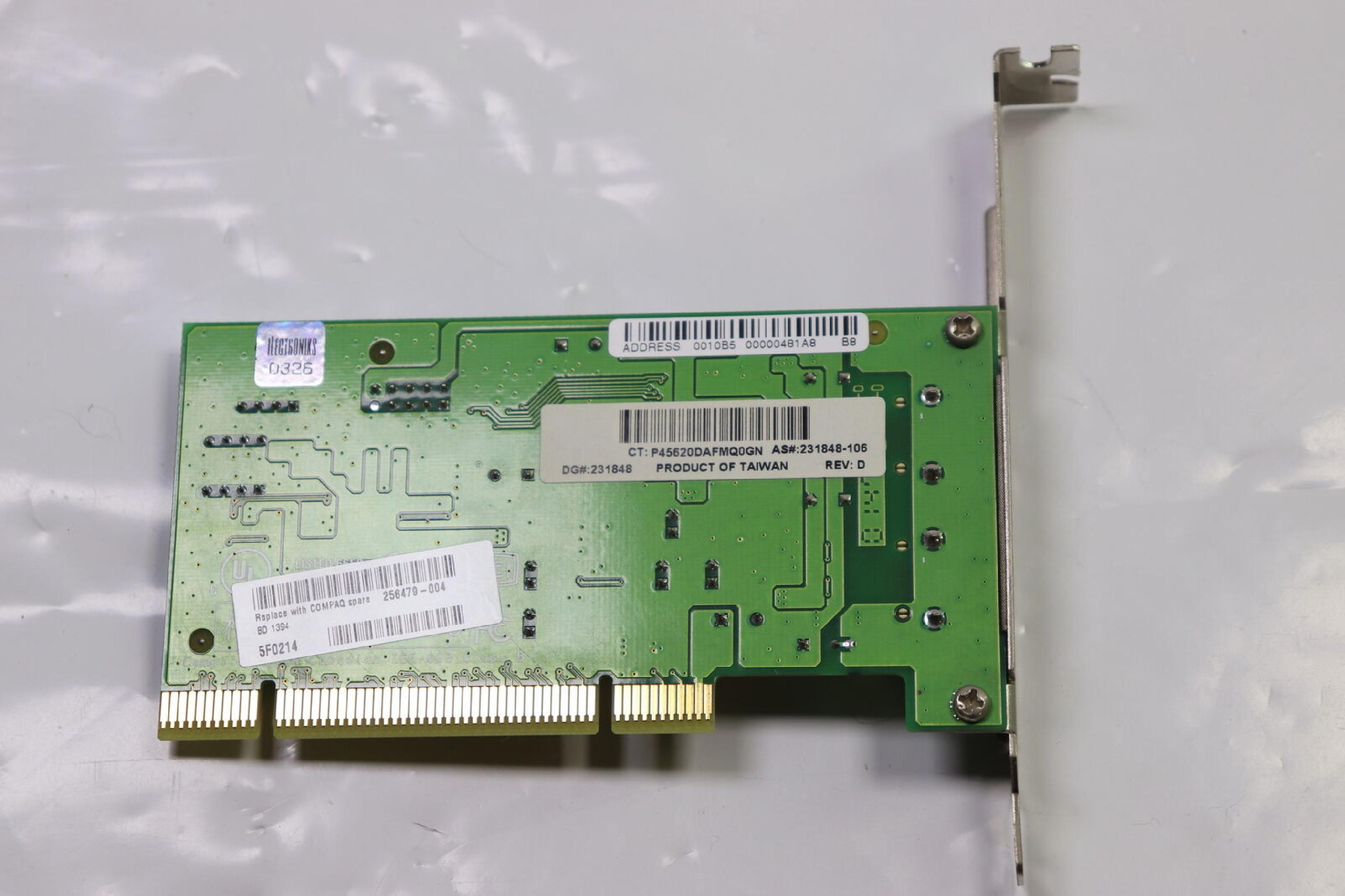 COMPAQ / HEWLETT PACKARD / HP 142394-402 2 1394 FIREWIRE PORTS PCI