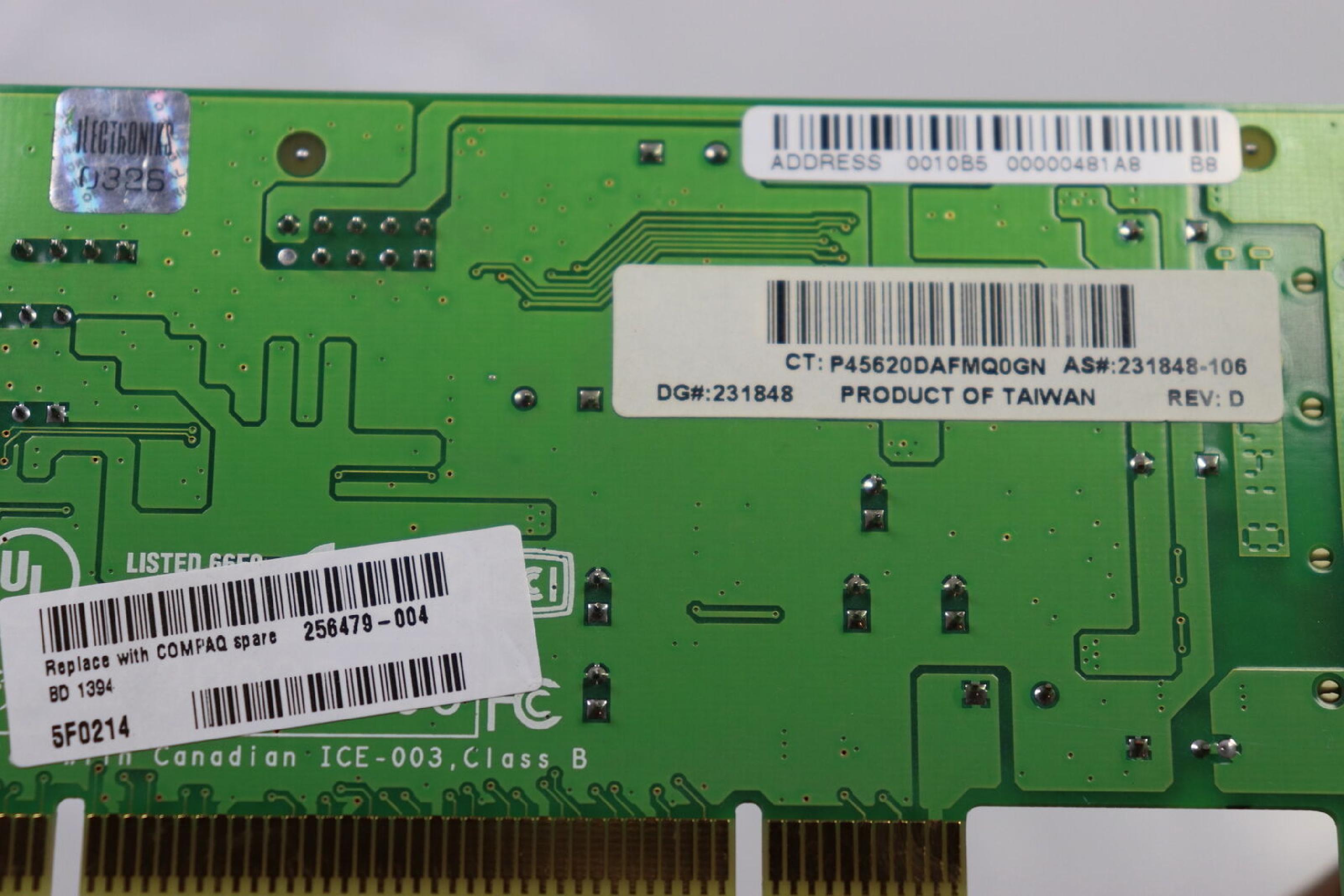 COMPAQ / HEWLETT PACKARD / HP 142394-402 2 1394 FIREWIRE PORTS PCI