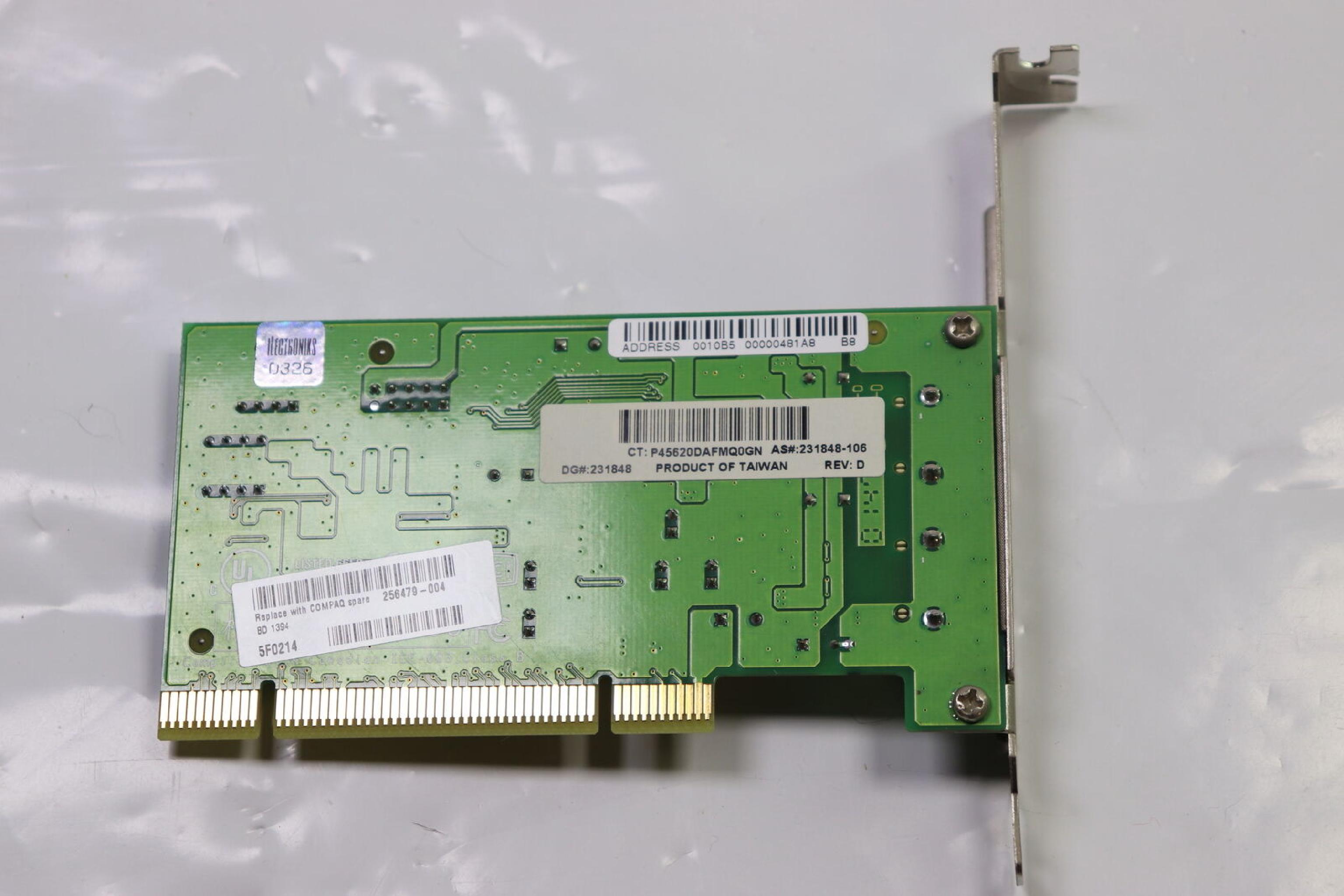 COMPAQ / HEWLETT PACKARD / HP 231848-104 2 1394 FIREWIRE PORTS PCI