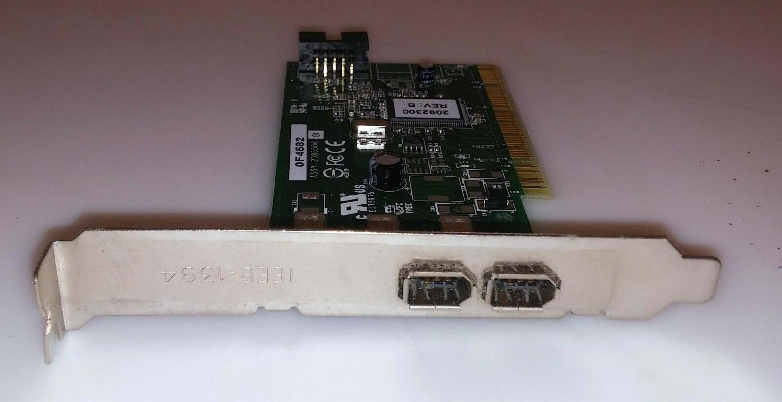 ADAPTEC 0F4582 2 1394 FIREWIRE PORTS PCI