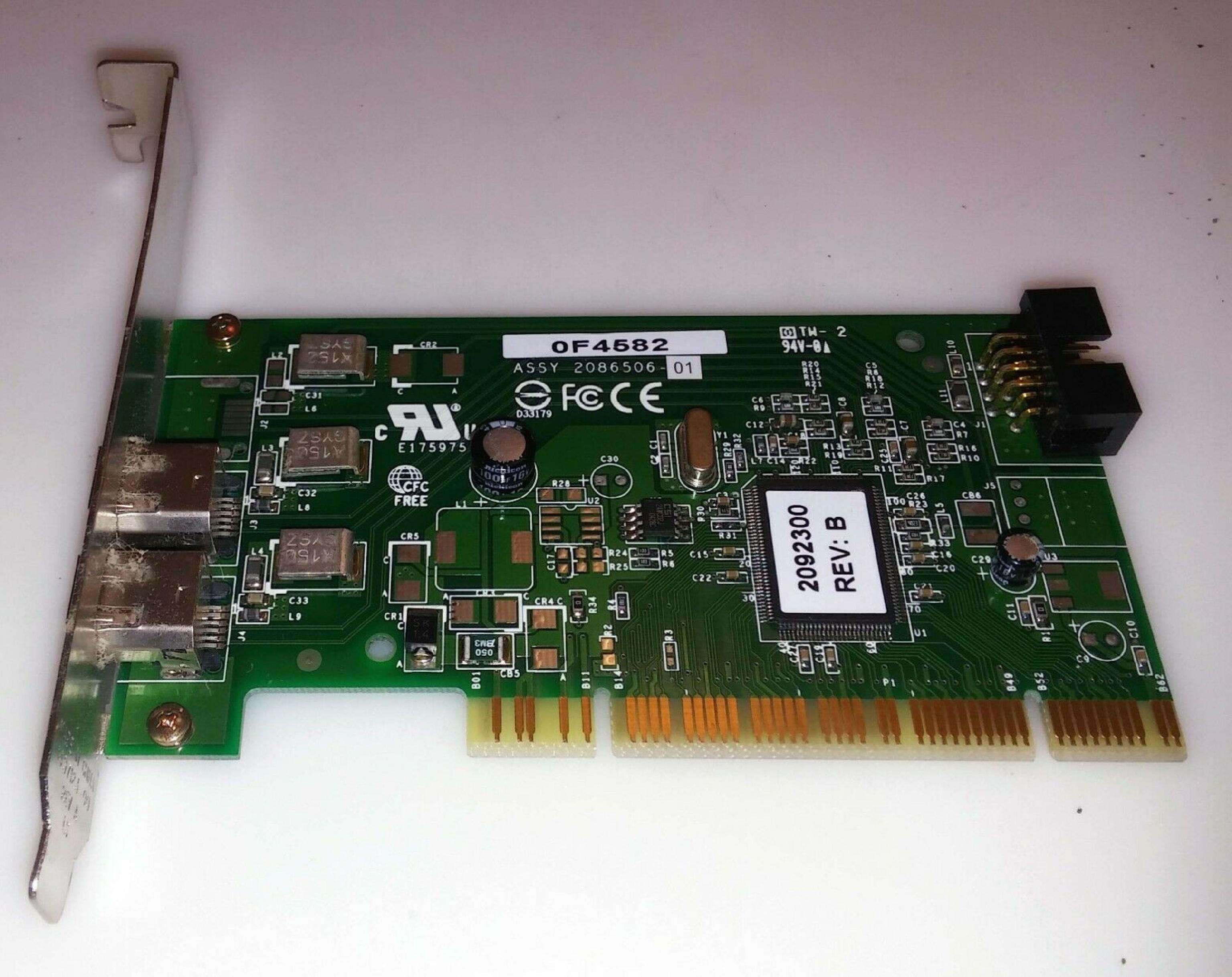 ADAPTEC 0F4582 2 1394 FIREWIRE PORTS PCI