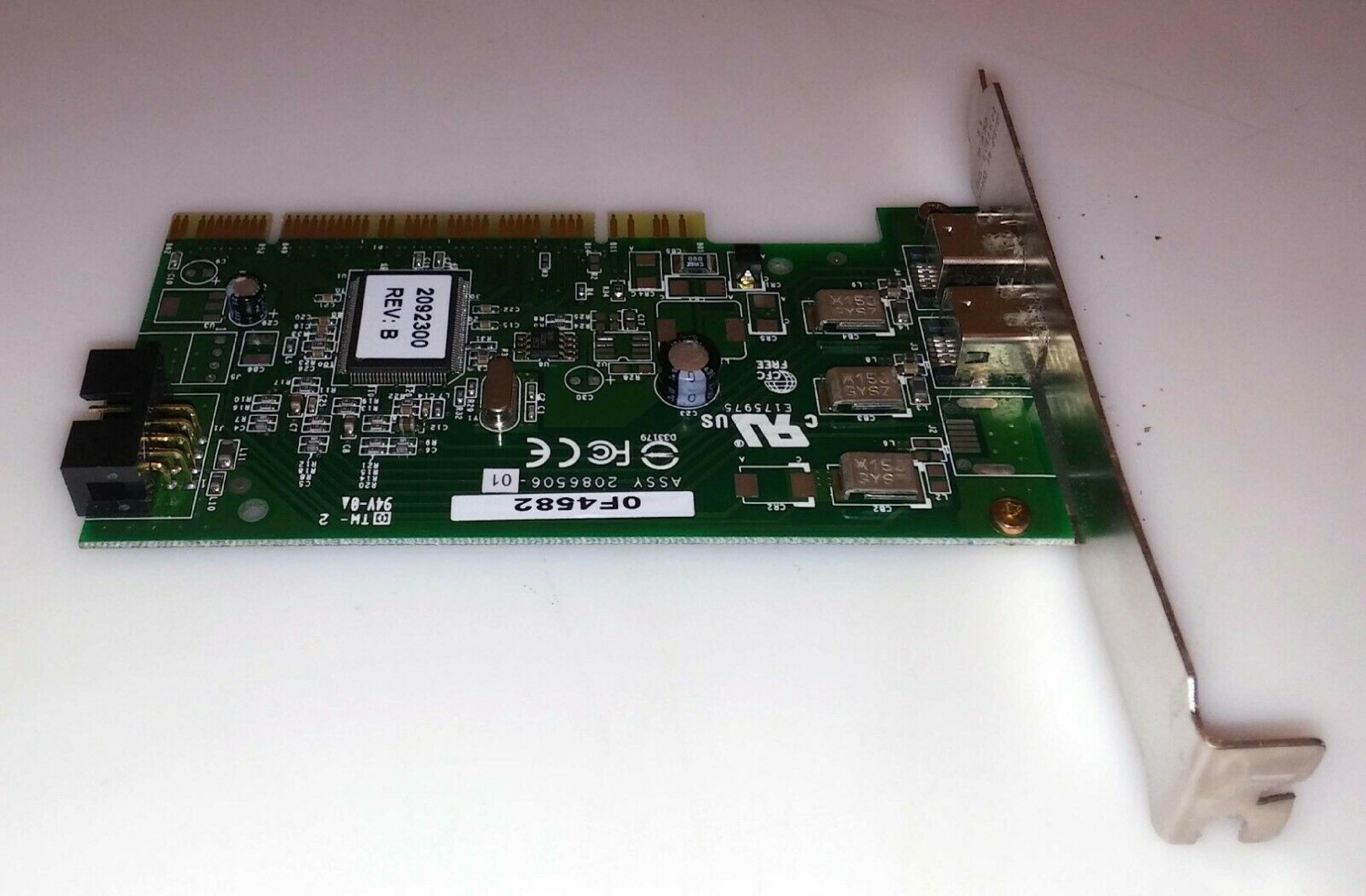 ADAPTEC 0F4582 2 1394 FIREWIRE PORTS PCI