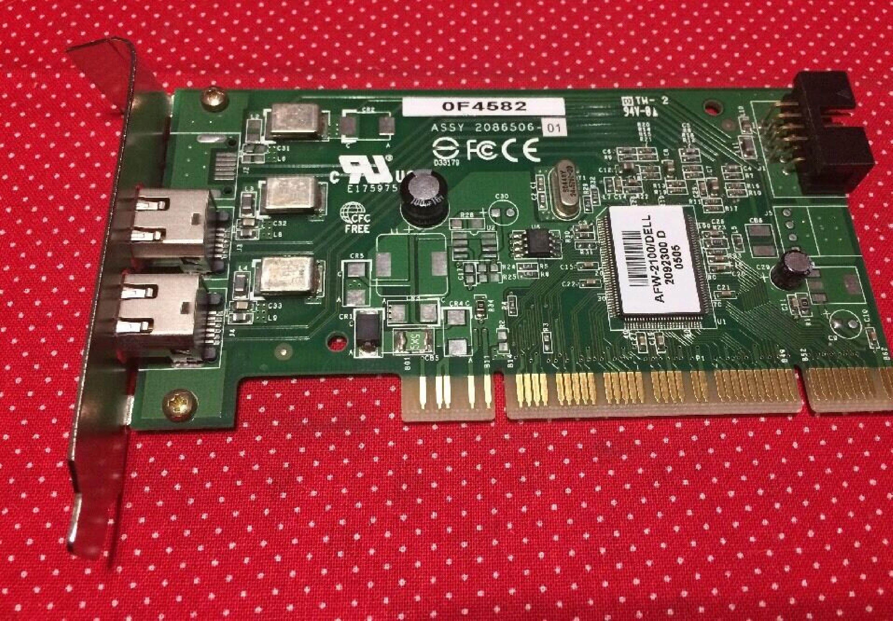 ADAPTEC CN-0F4582 2 1394 FIREWIRE PORTS PCI