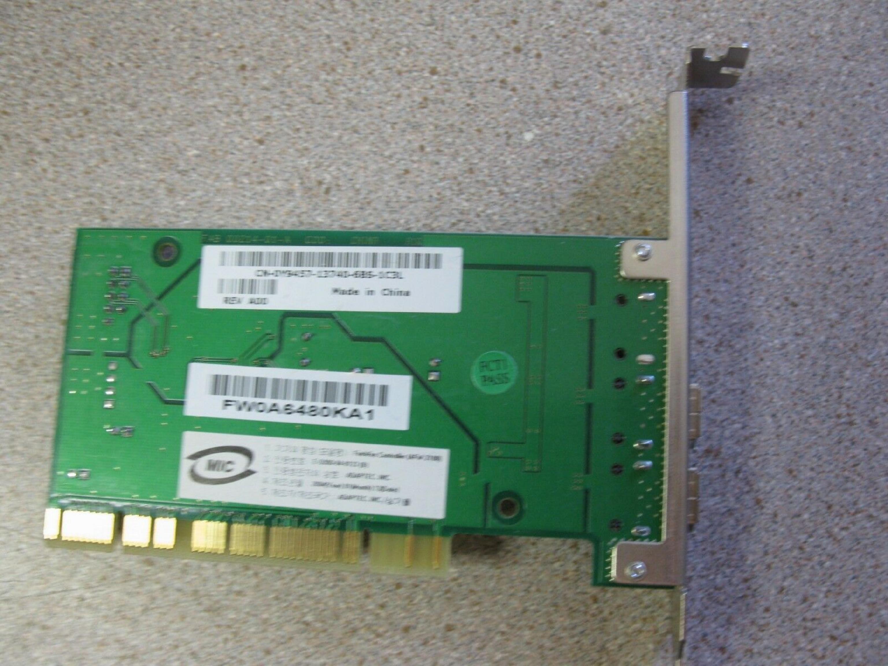 ADAPTEC AFW-2100 2 1394 FIREWIRE PORTS PCI
