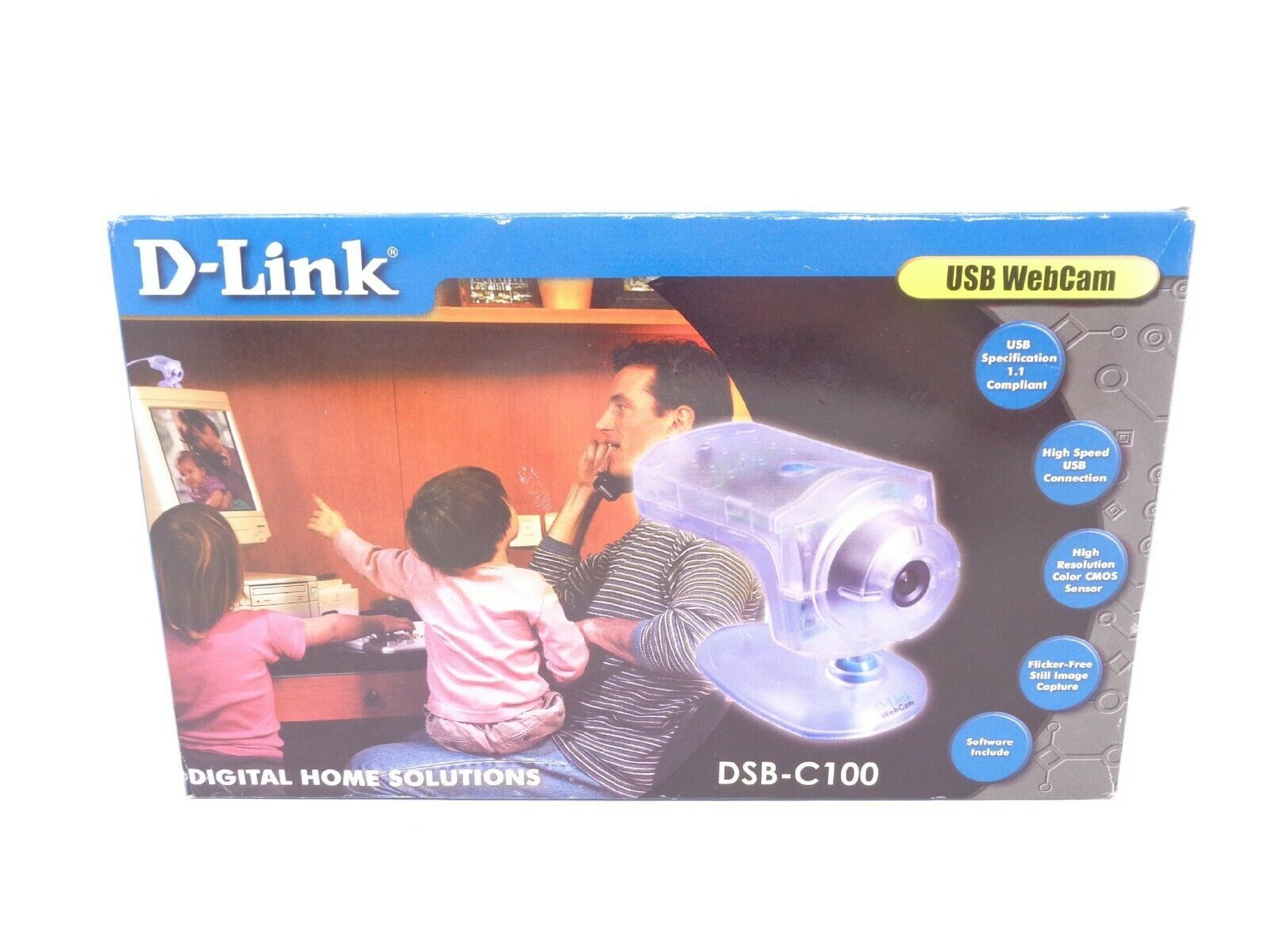 D-LINK SYSTEMS DSB-C100 USB WEBCAM WITH DRIVERS MANUAL BOX SOFTWARE