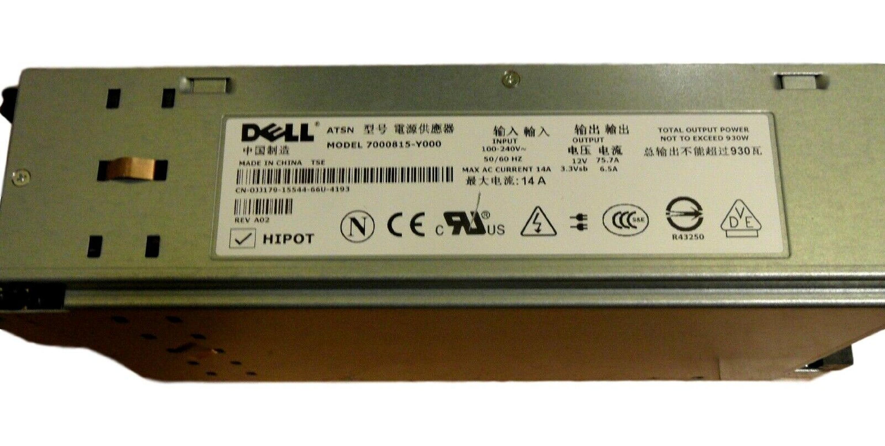 DELL / ATSN 7000815-Y000 930W POWER SUPPLY HOT SWAP SERVER