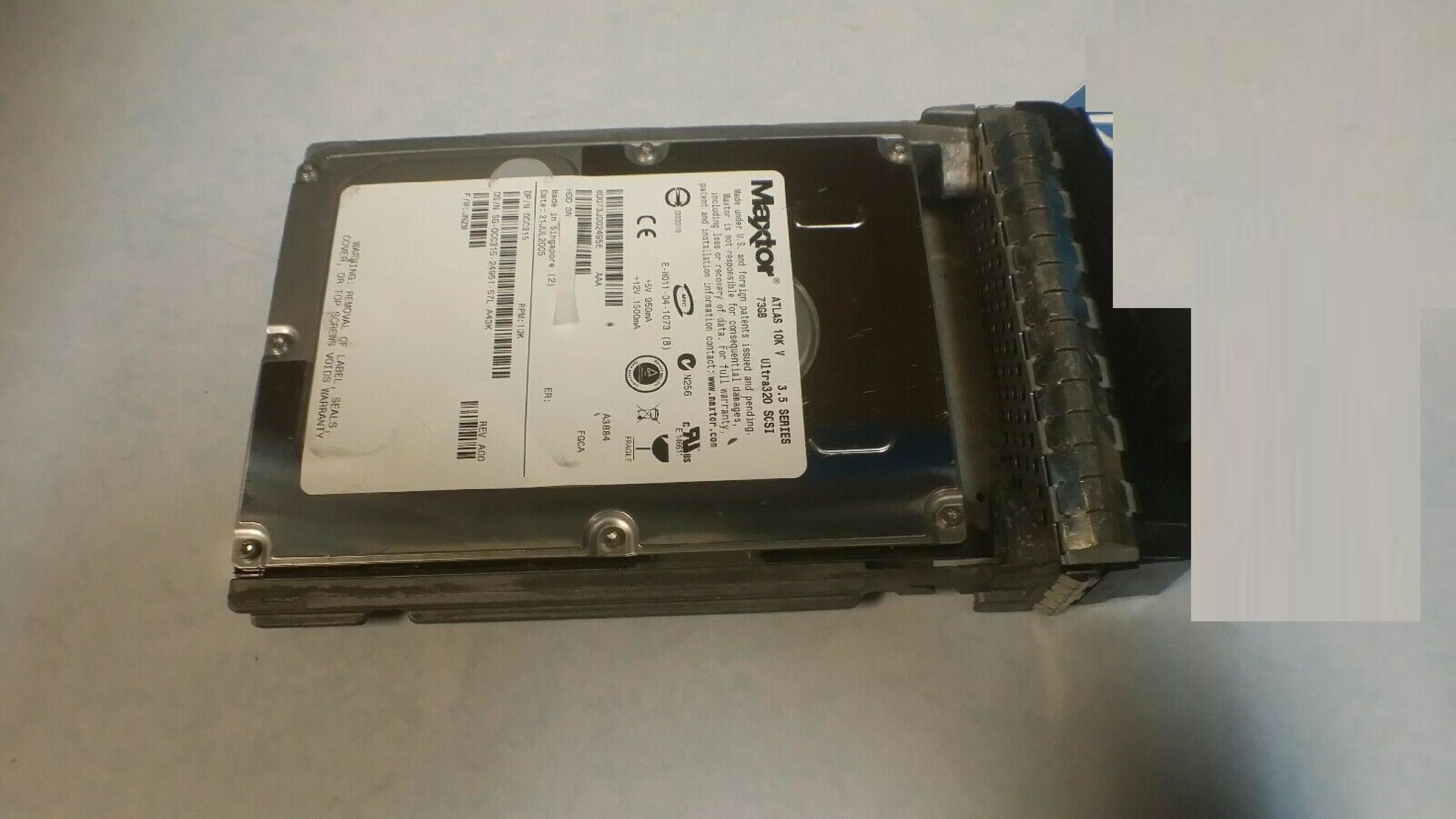 DELL CC315 73GB ULTRA320 SCSI DRIVE 10K RPM FIRMWARE JNZM