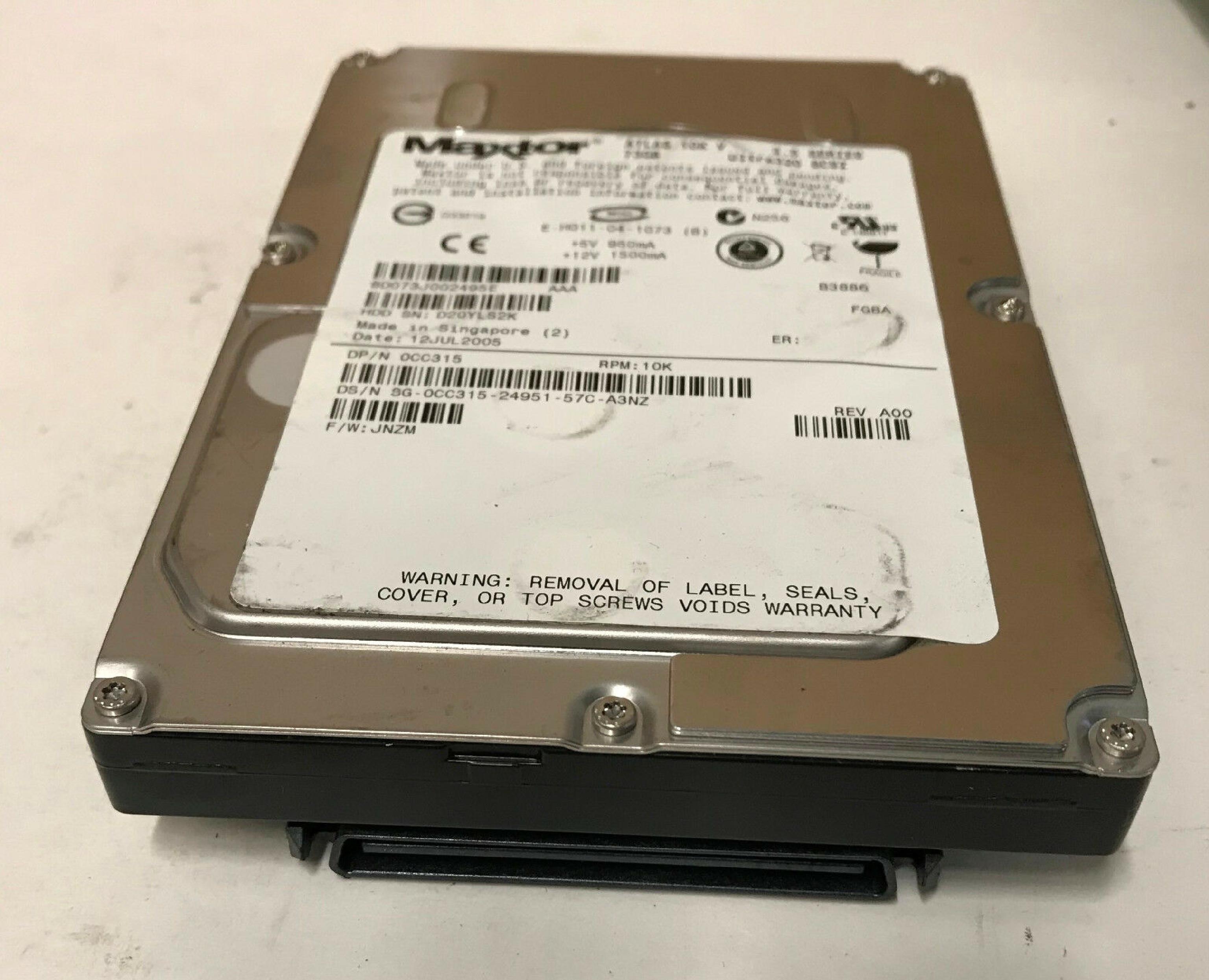 DELL CC315 73GB ULTRA320 SCSI DRIVE 10K RPM FIRMWARE JNZM