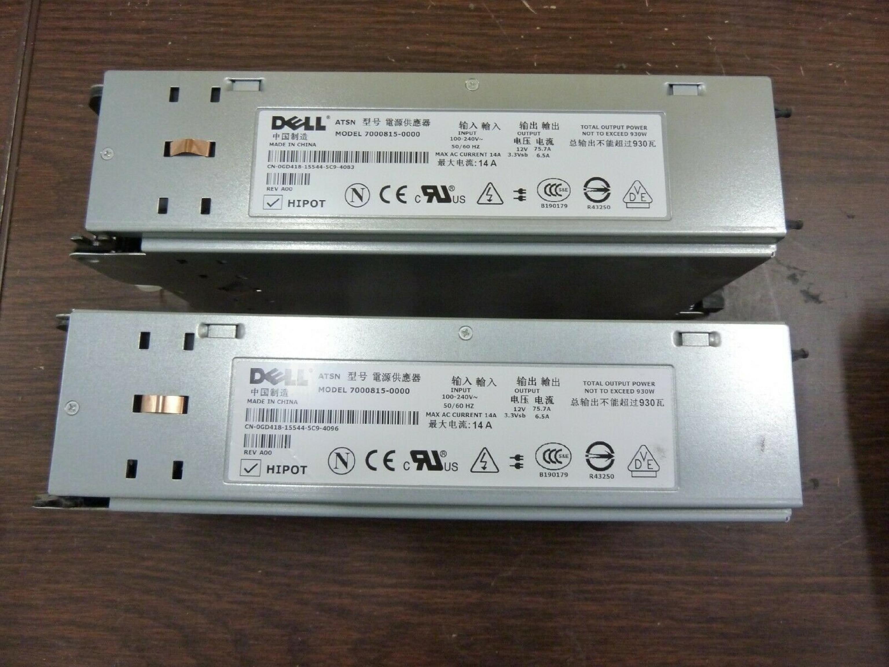 DELL 0GD418 930W POWER SUPPLY HOT SWAP SERVER FOR POWEREDGE 2800