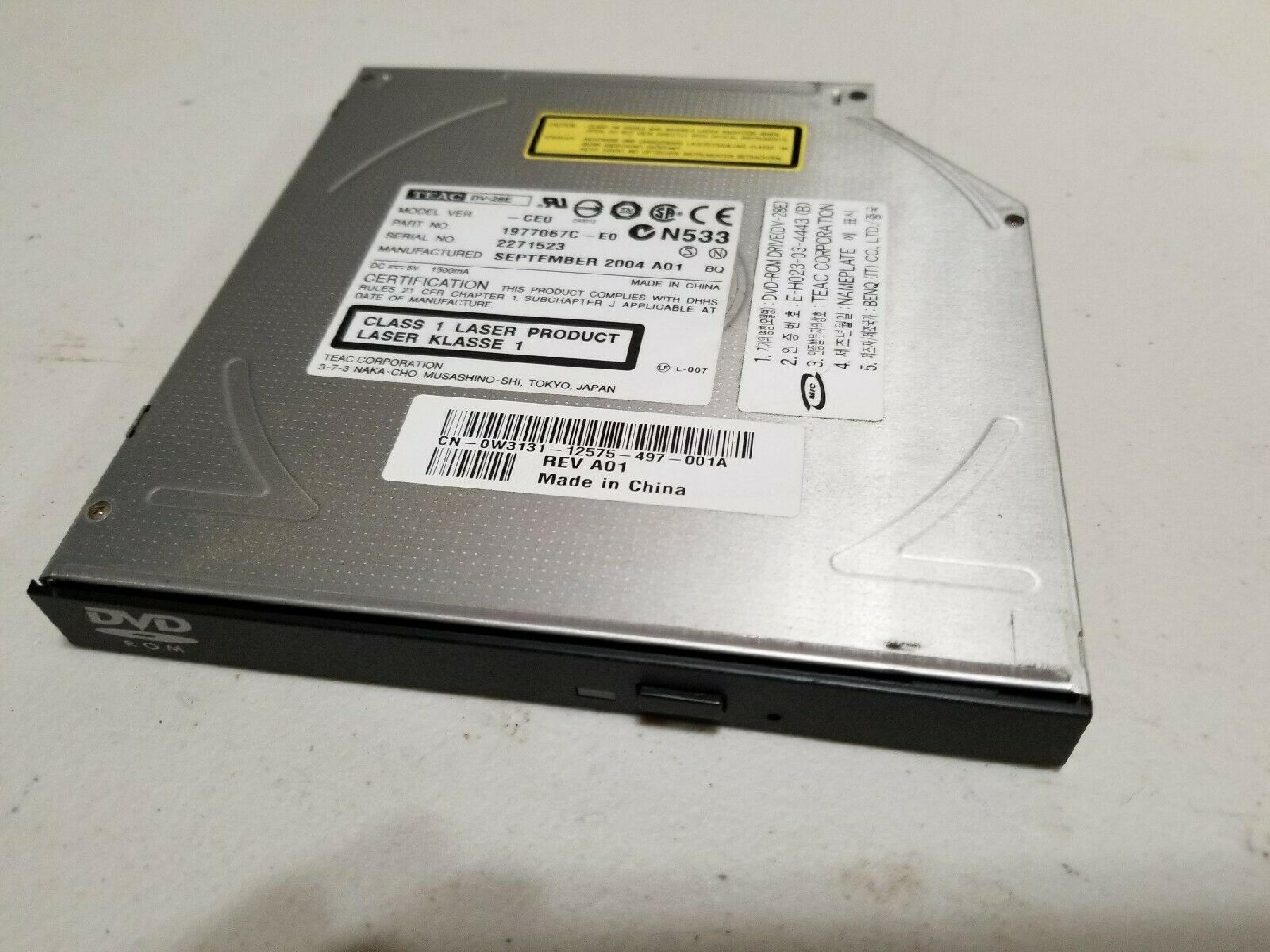 TEAC 1977067C-E0 DVD DRIVE SLIM BLACK WITH HOT SWAP TRAY DVD-ROM