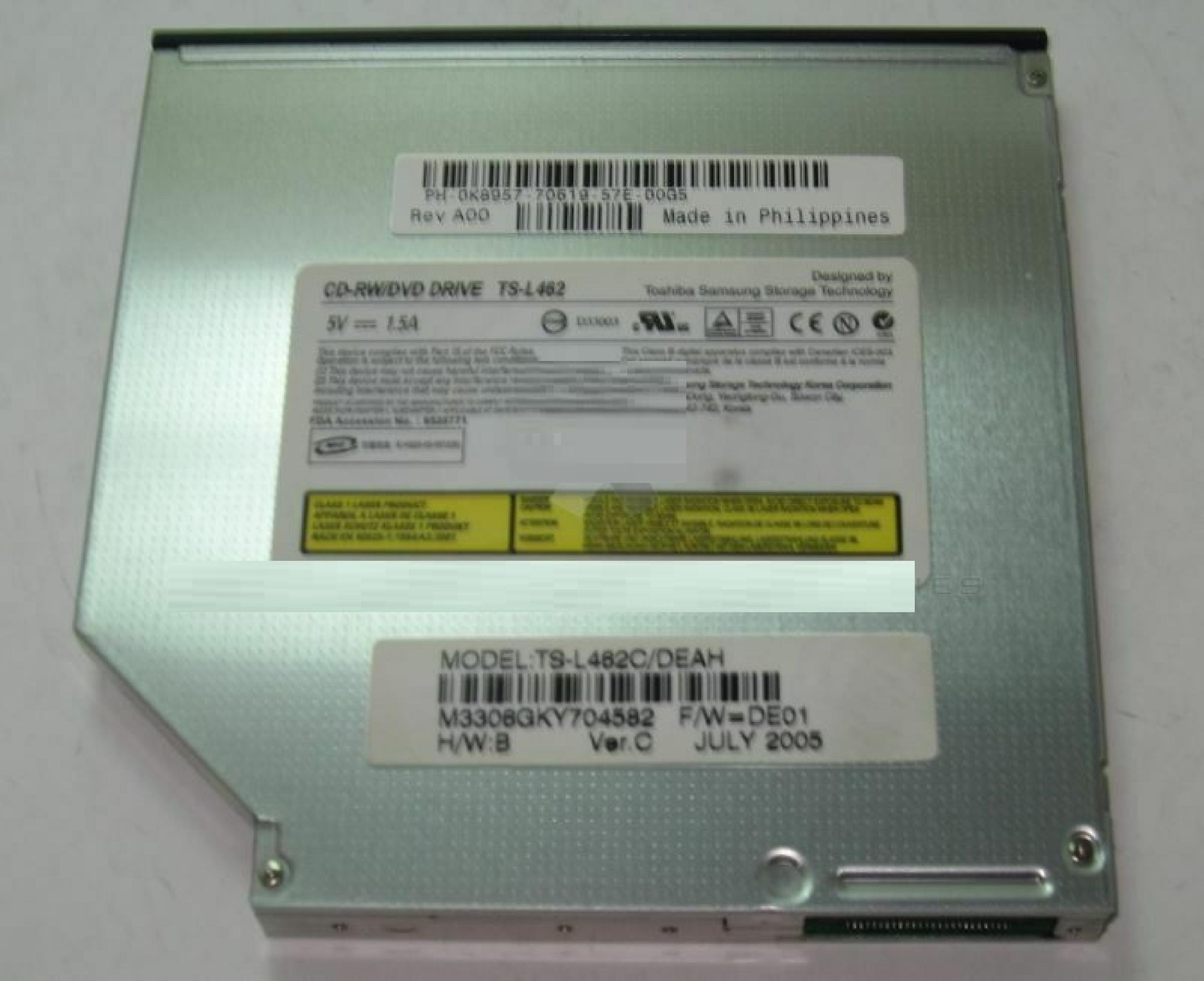 DELL 0K8957 SLIMLINE CDROM DVDROM FLOPPY DRIVE BLACK BEZEL FOR SERVER