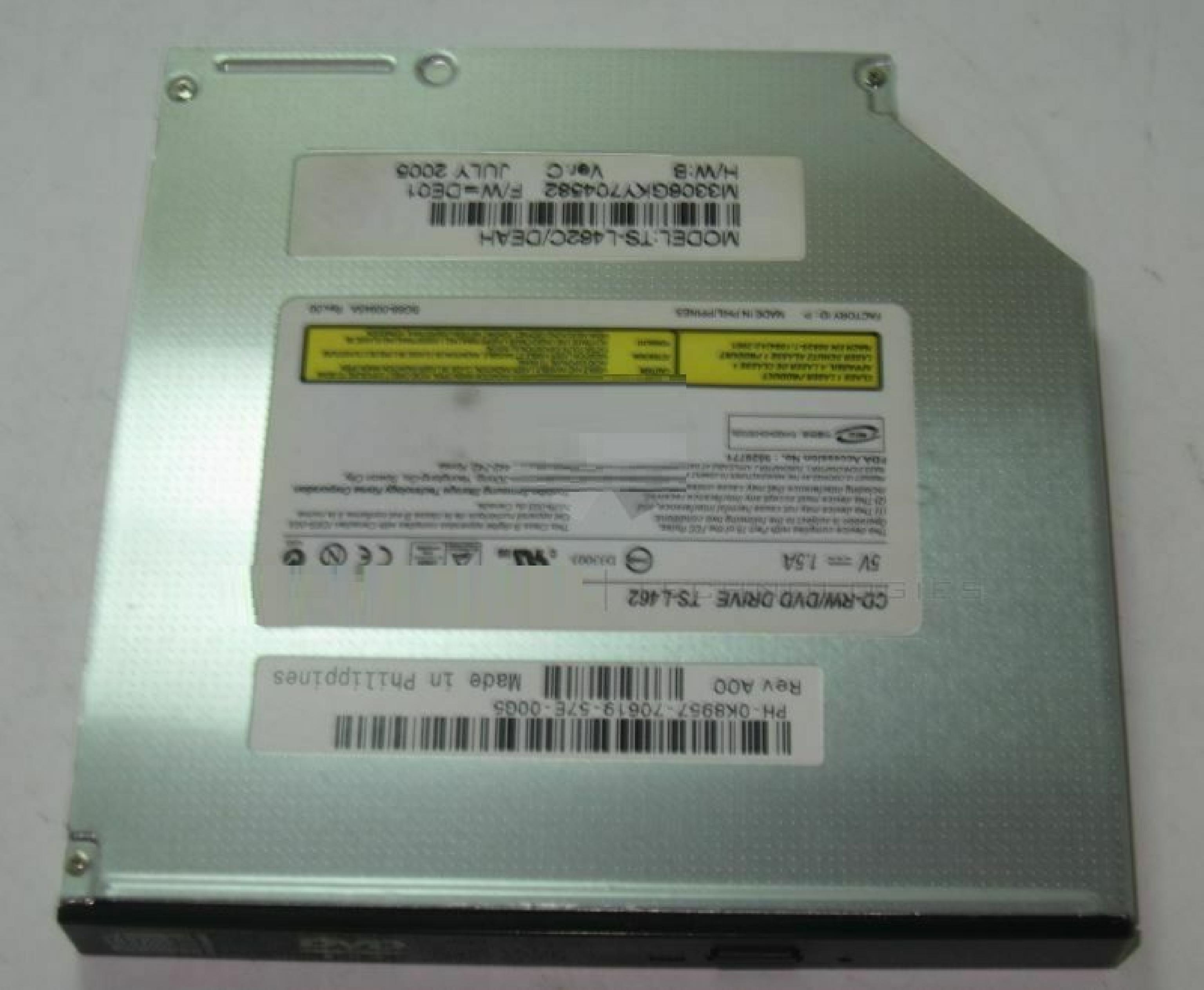 DELL 0K8957 SLIMLINE CDROM DVDROM FLOPPY DRIVE BLACK BEZEL FOR SERVER