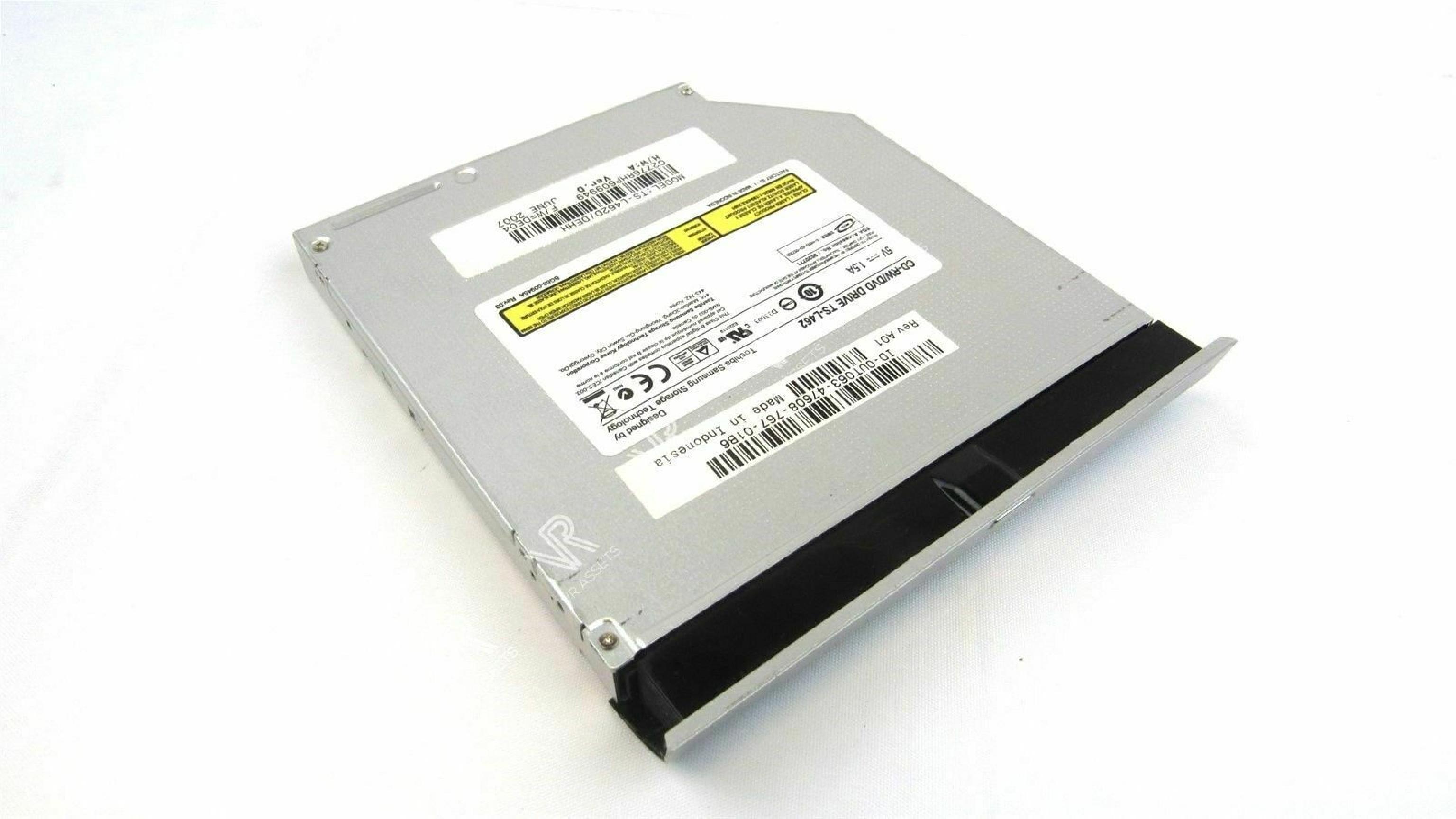 TOSHIBA / SAMSUNG TS-L462 SLIMLINE CDROM DVDROM FLOPPY DRIVE BLACK BEZEL FOR SERVER CD-RW/DVD NOTEBOOK