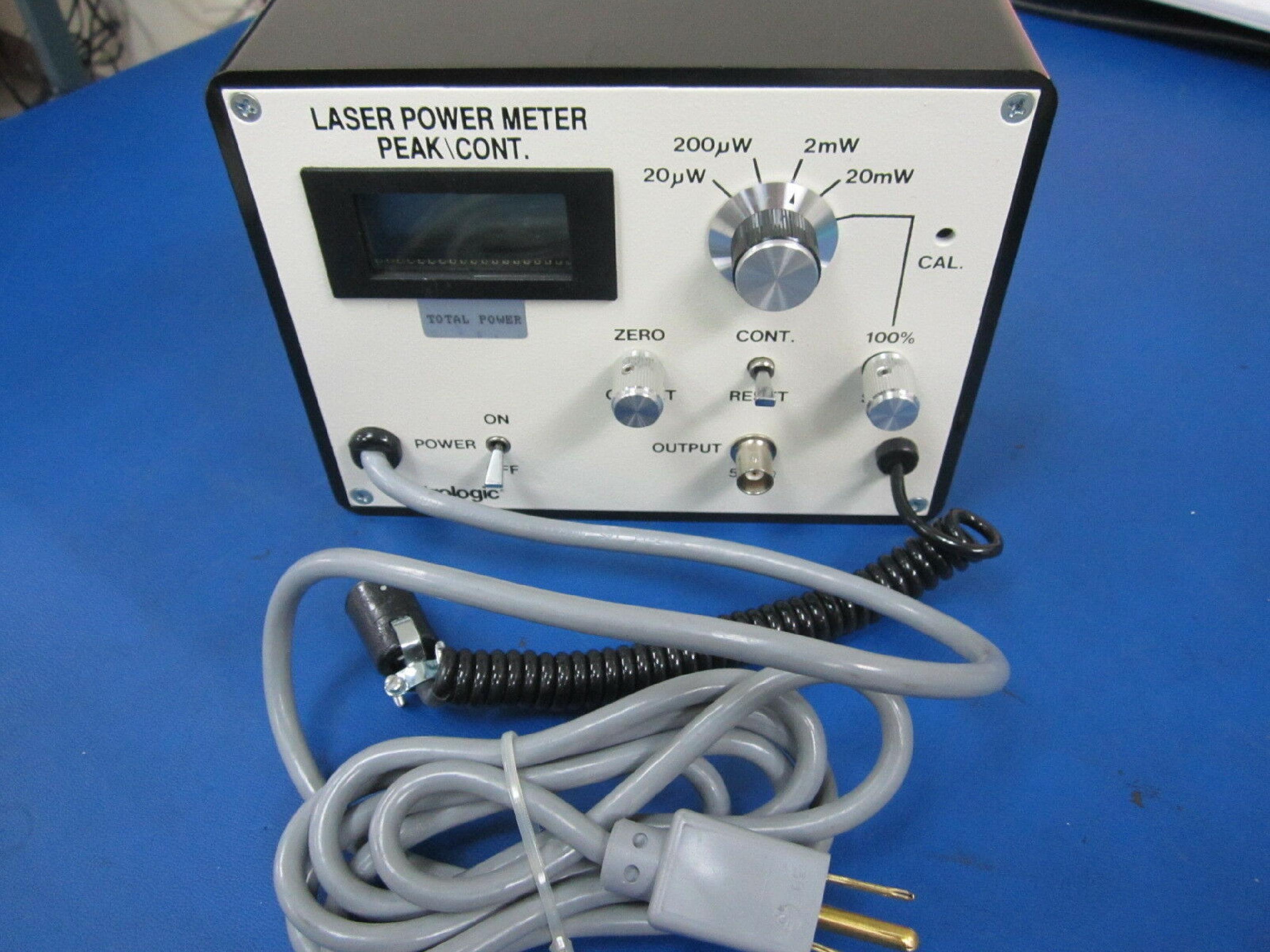 METROLOGIC LASER POWER METER LASER POWER METER PEAK/CONT