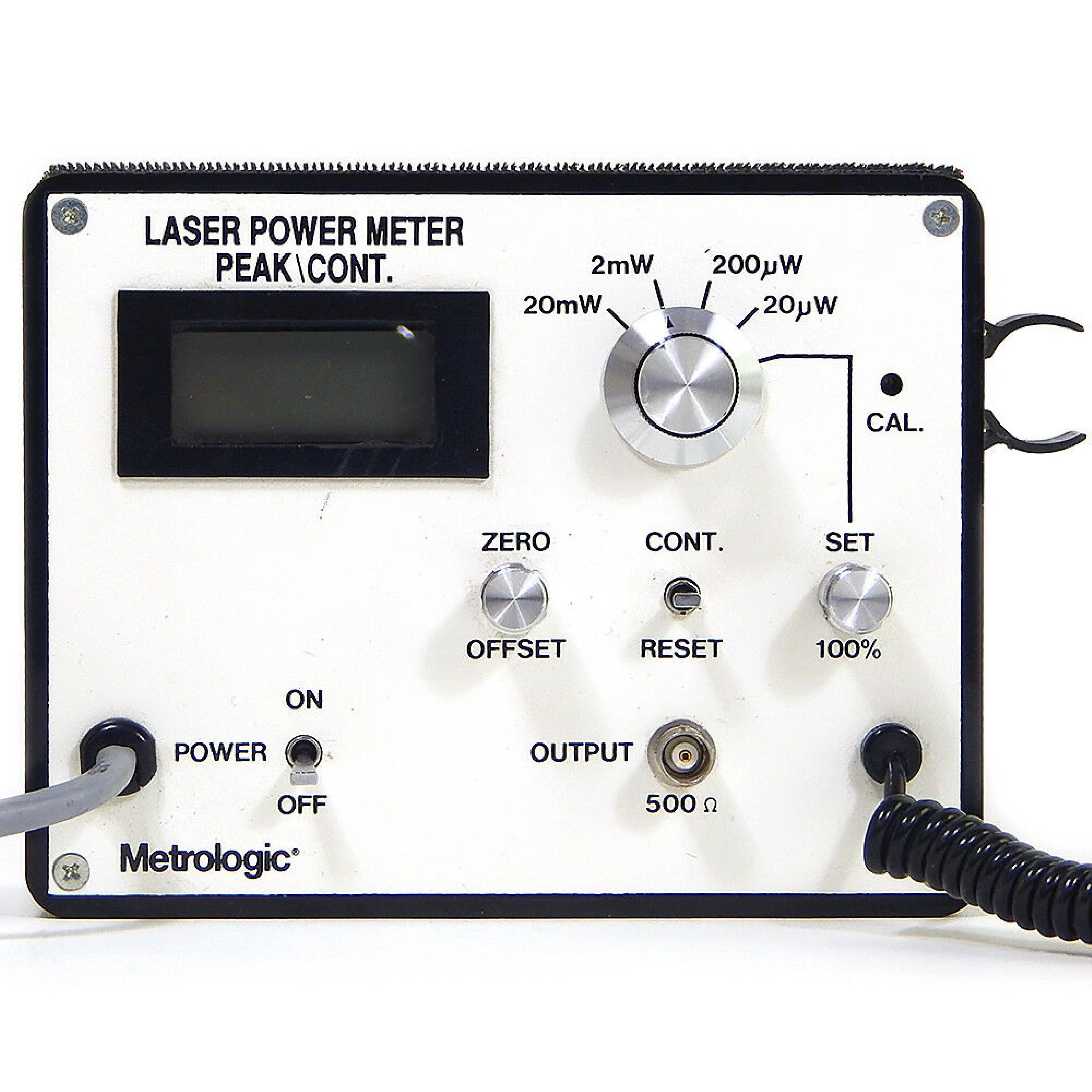 METROLOGIC LASER POWER METER LASER POWER METER PEAK/CONT