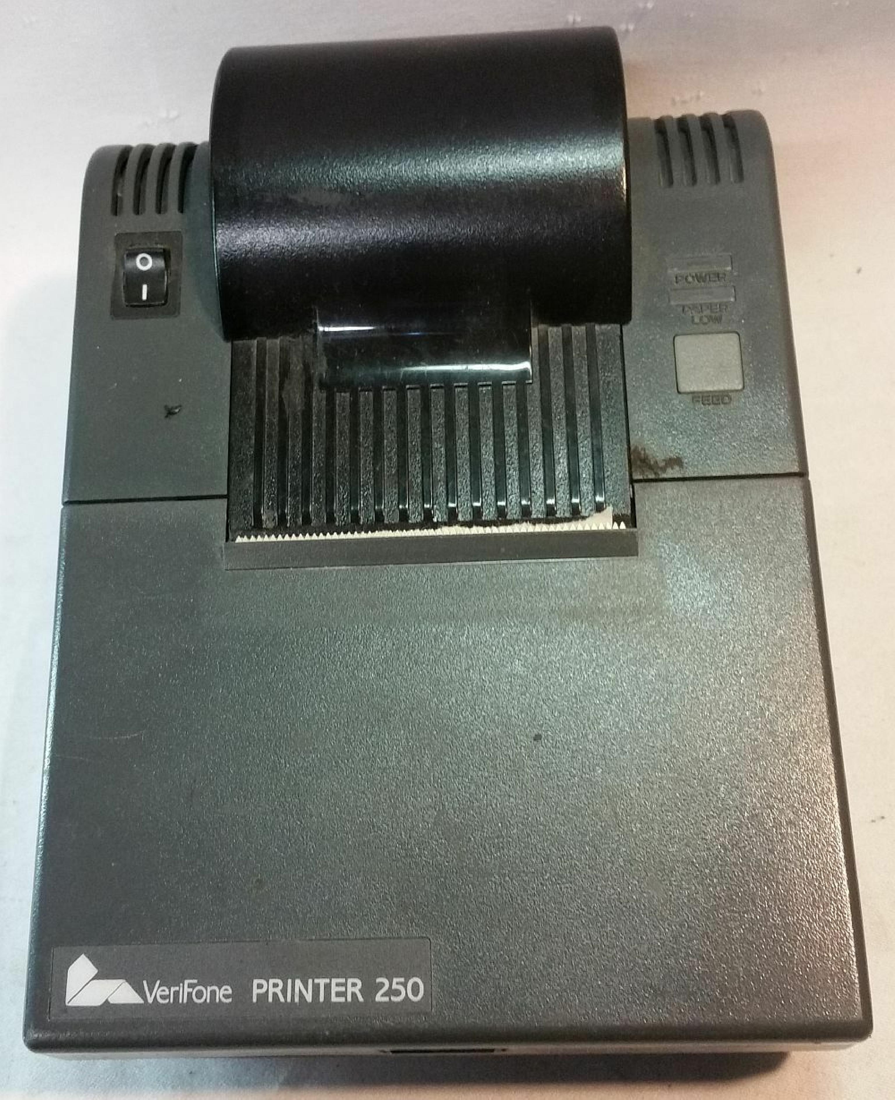 VERIFONE P002-113-00.H03 POS PRINTER WITH POWER SUPPLY REV H OR E