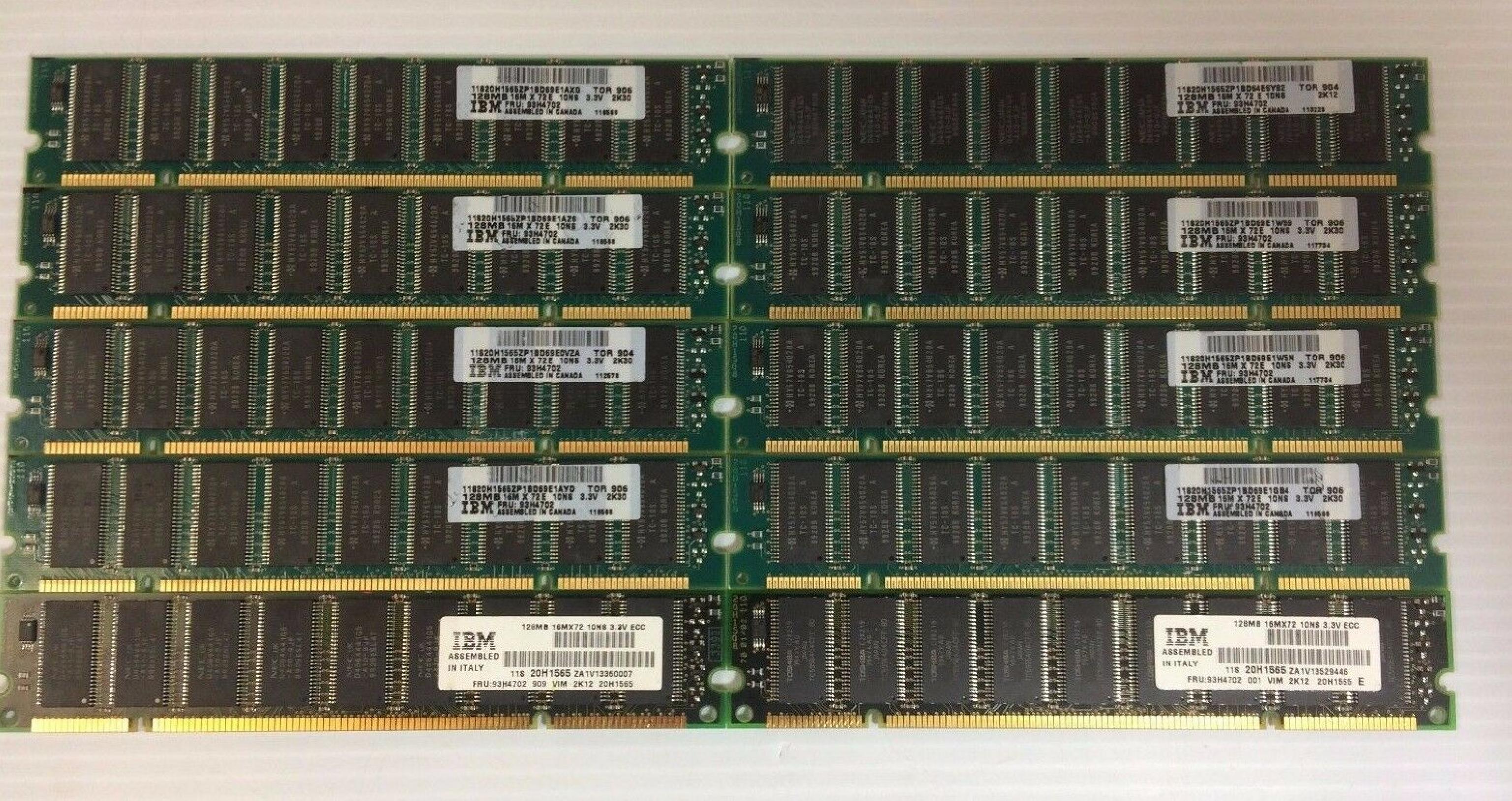 IBM 93H4702 128MB DIMM 200 PIN MEMORY 16M X 72