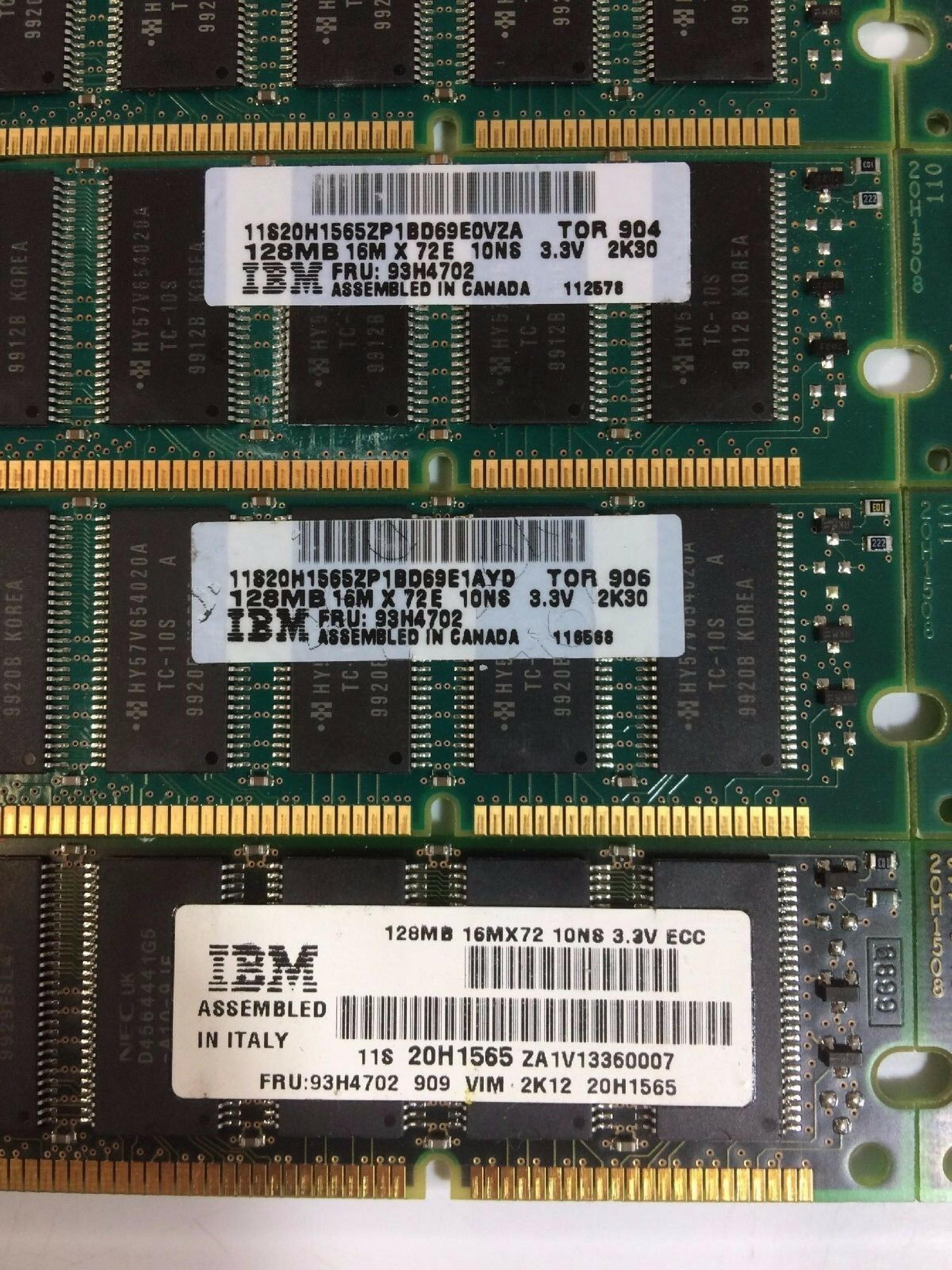 IBM 93H4702 128MB DIMM 200 PIN MEMORY 16M X 72