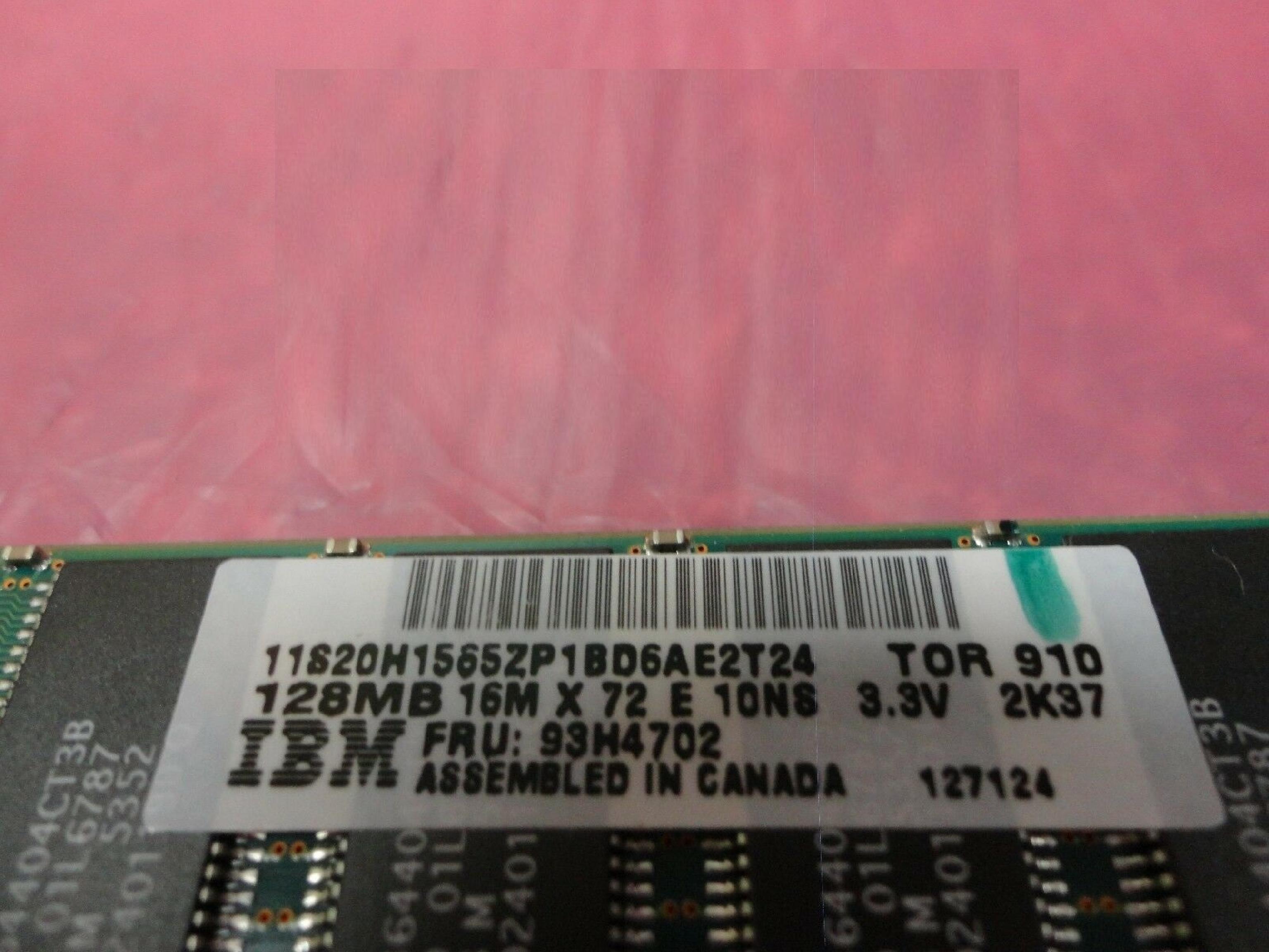 IBM 93H4702 128MB DIMM 200 PIN MEMORY 16M X 72