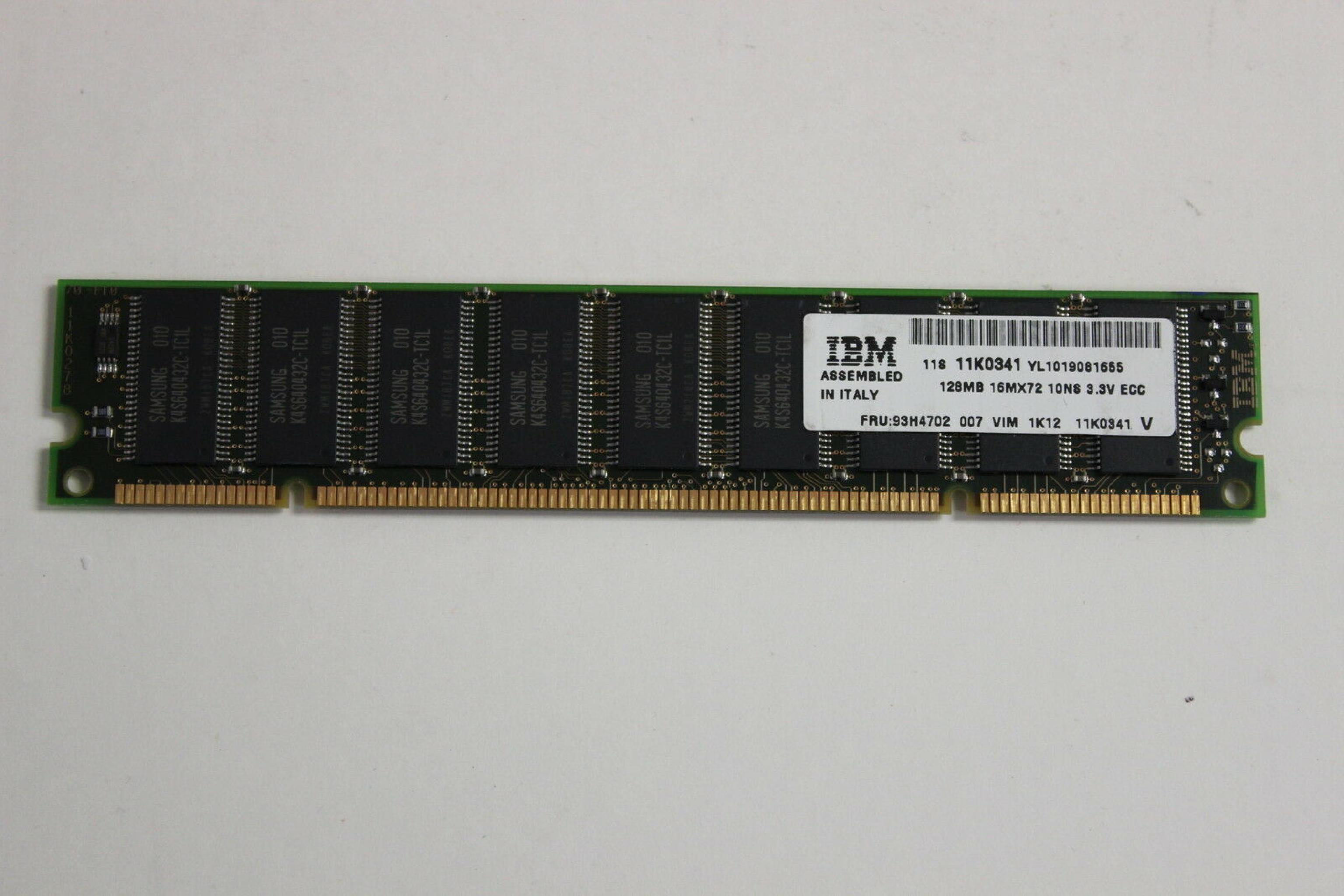 IBM 93H4702 128MB DIMM 200 PIN MEMORY 16M X 72