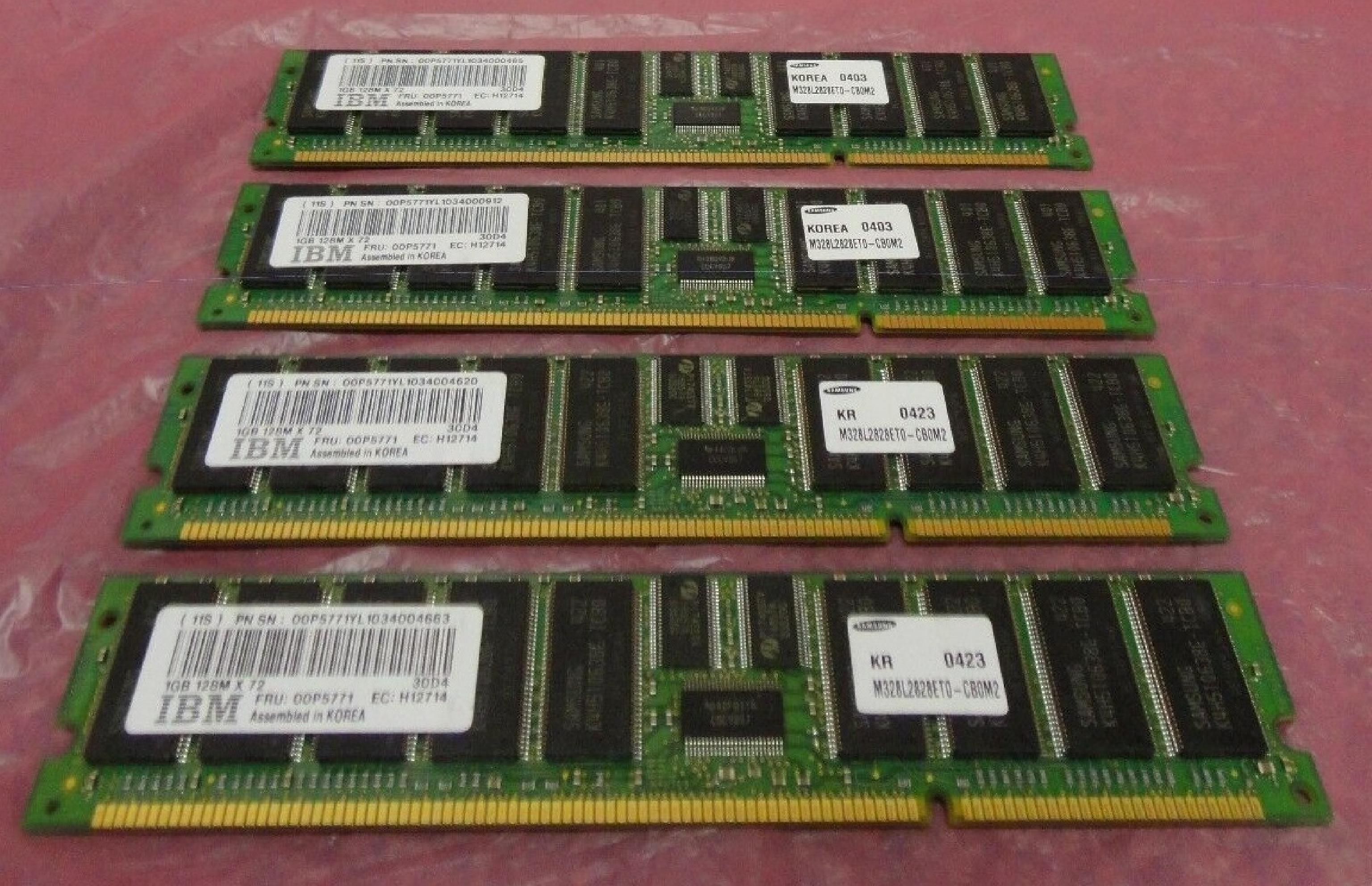 IBM 00P5771 1GB 128M X 72 DIMM 208 PIN