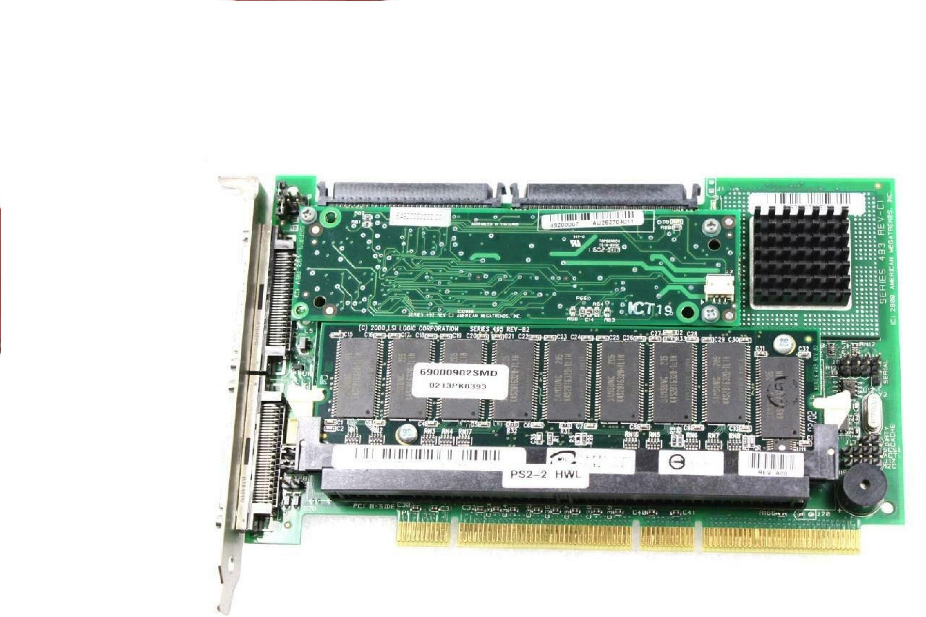 DELL 9M912 POWEREDGE ULTRA160 DUAL CHANNEL SCSI RAID CONTROLLER