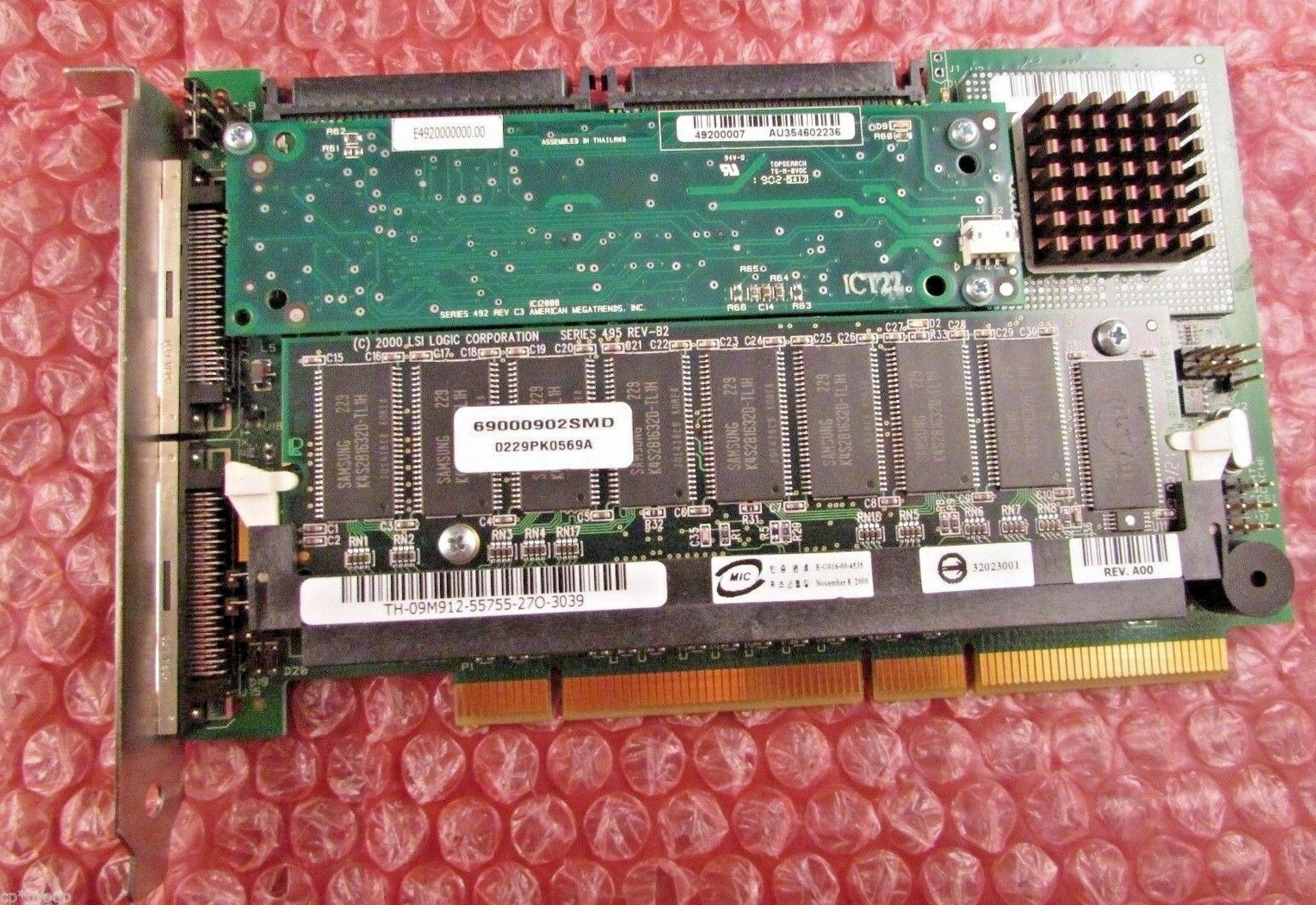 DELL 9M912 POWEREDGE ULTRA160 DUAL CHANNEL SCSI RAID CONTROLLER