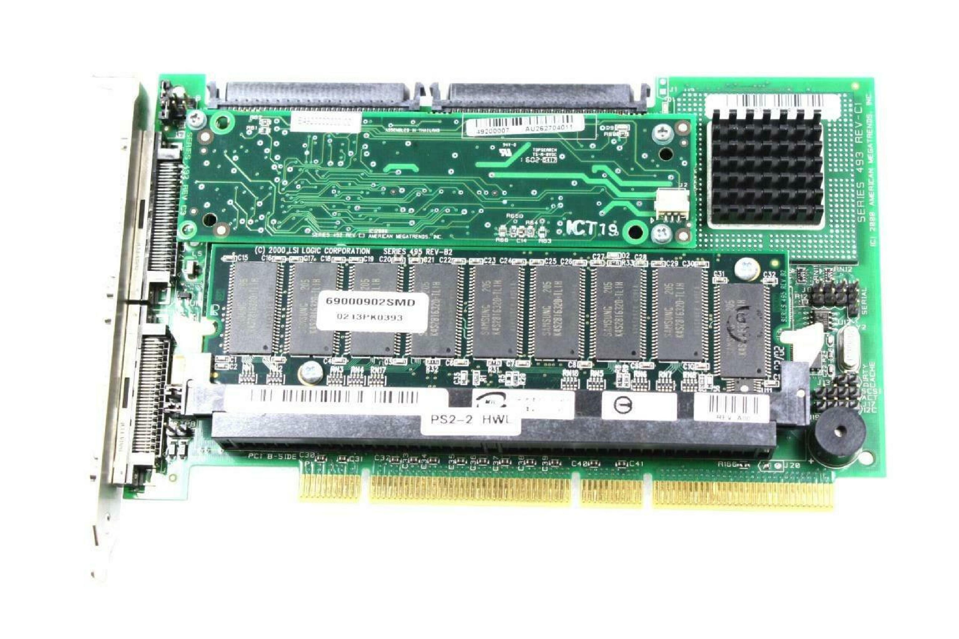 DELL 9M912 POWEREDGE ULTRA160 DUAL CHANNEL SCSI RAID CONTROLLER