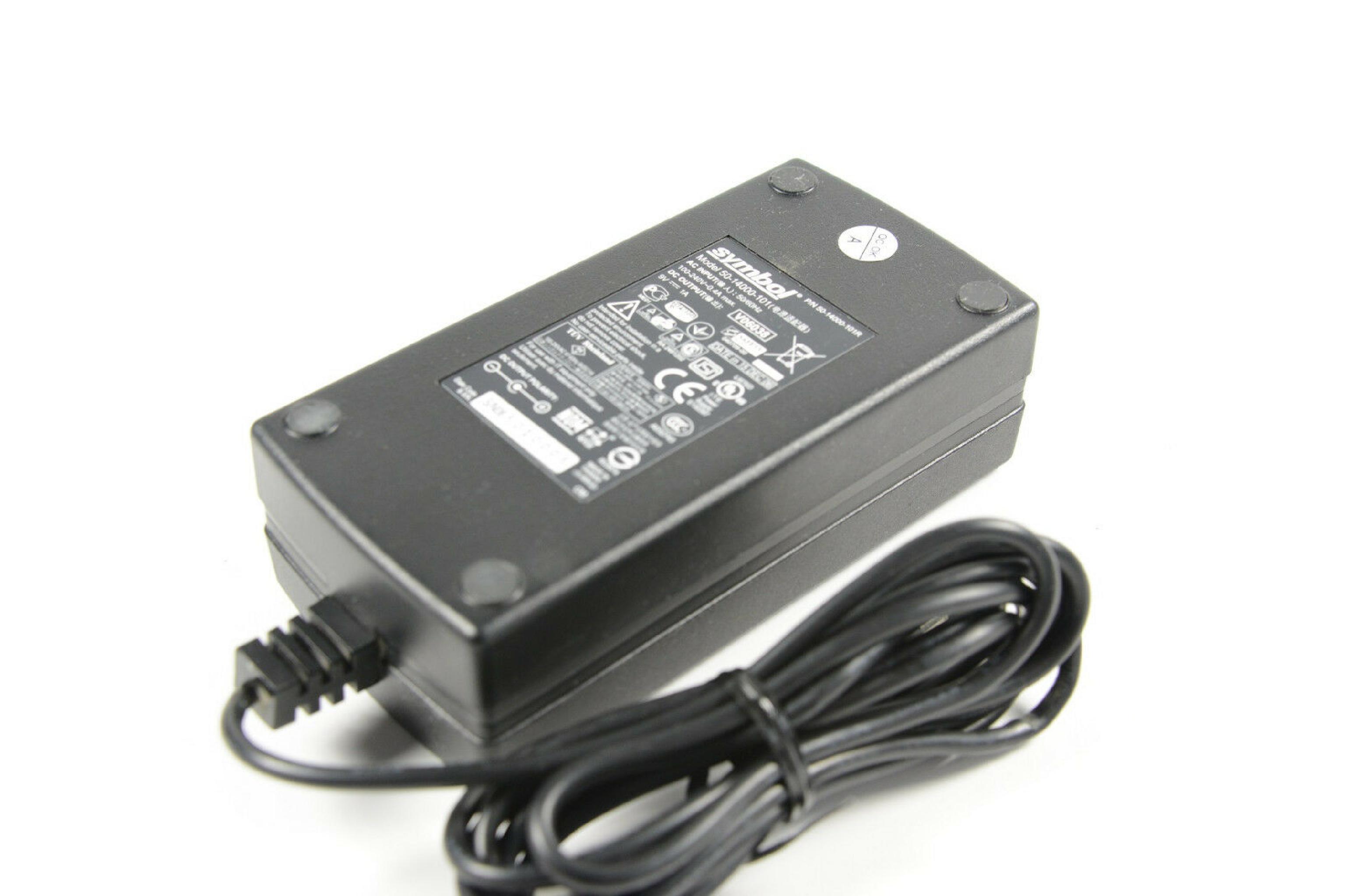 SYMBOL 50-14000-101 AC ADAPTER 9V 1A OD:4MM ID:1.8MM BARREL CONNECTOR POSITIVE TIP