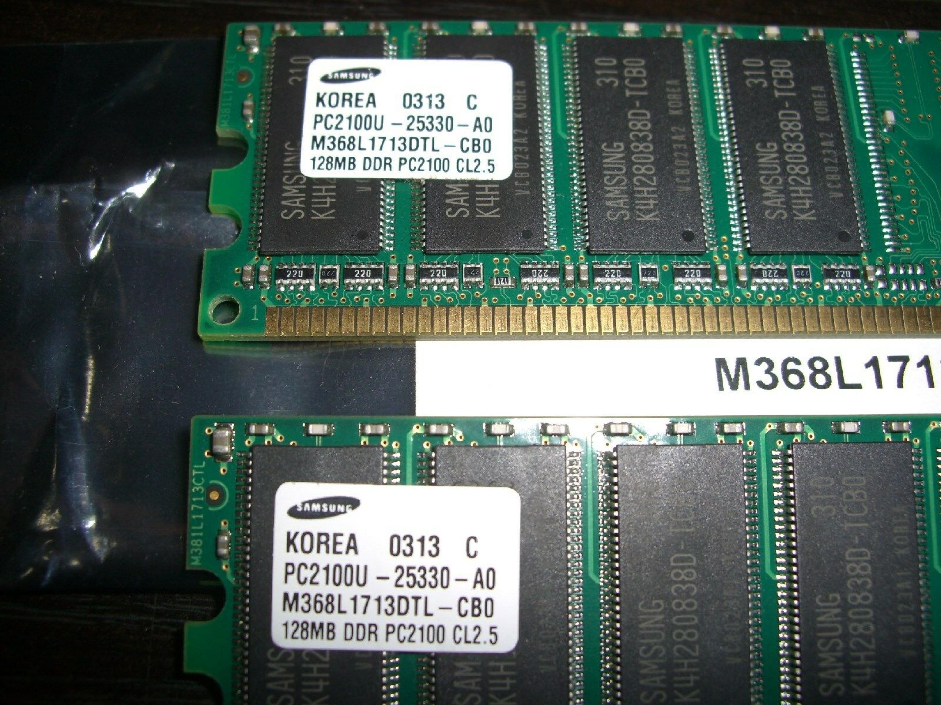 SAMSUNG M368L1713DTL-CB0 128MB DDR PC22100