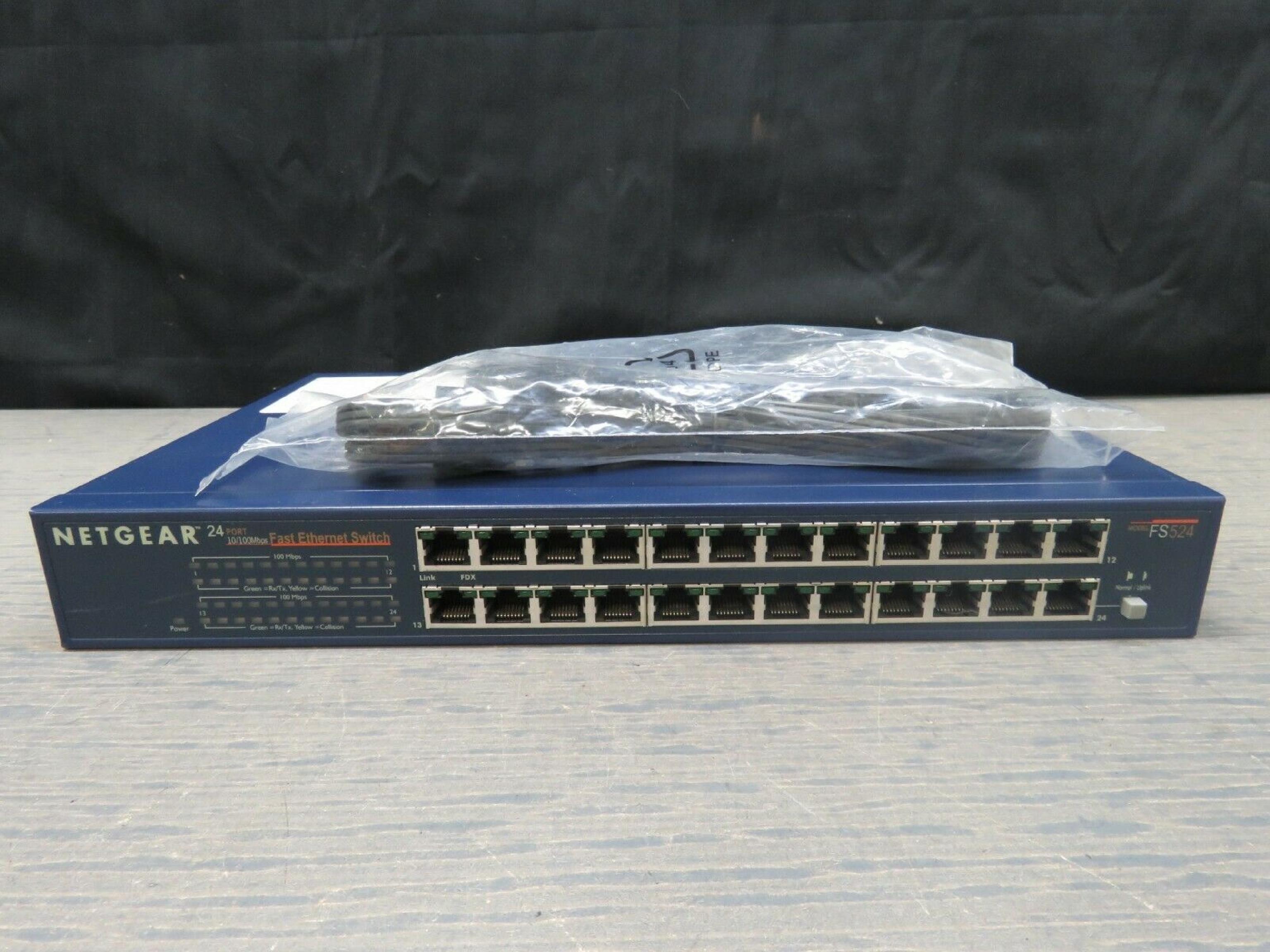 NETGEAR FS524 24 PORT 10/100MBPS FAST ETHERNET SWITCH