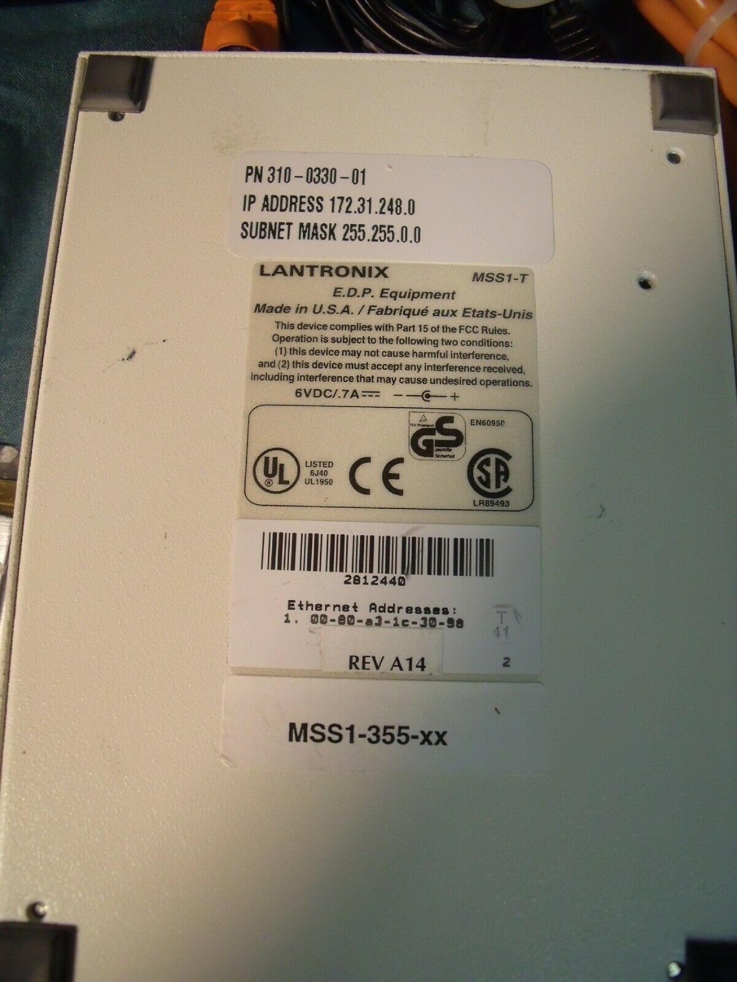 LANTRONIX MSS1-T MICRO SERIAL SERVER