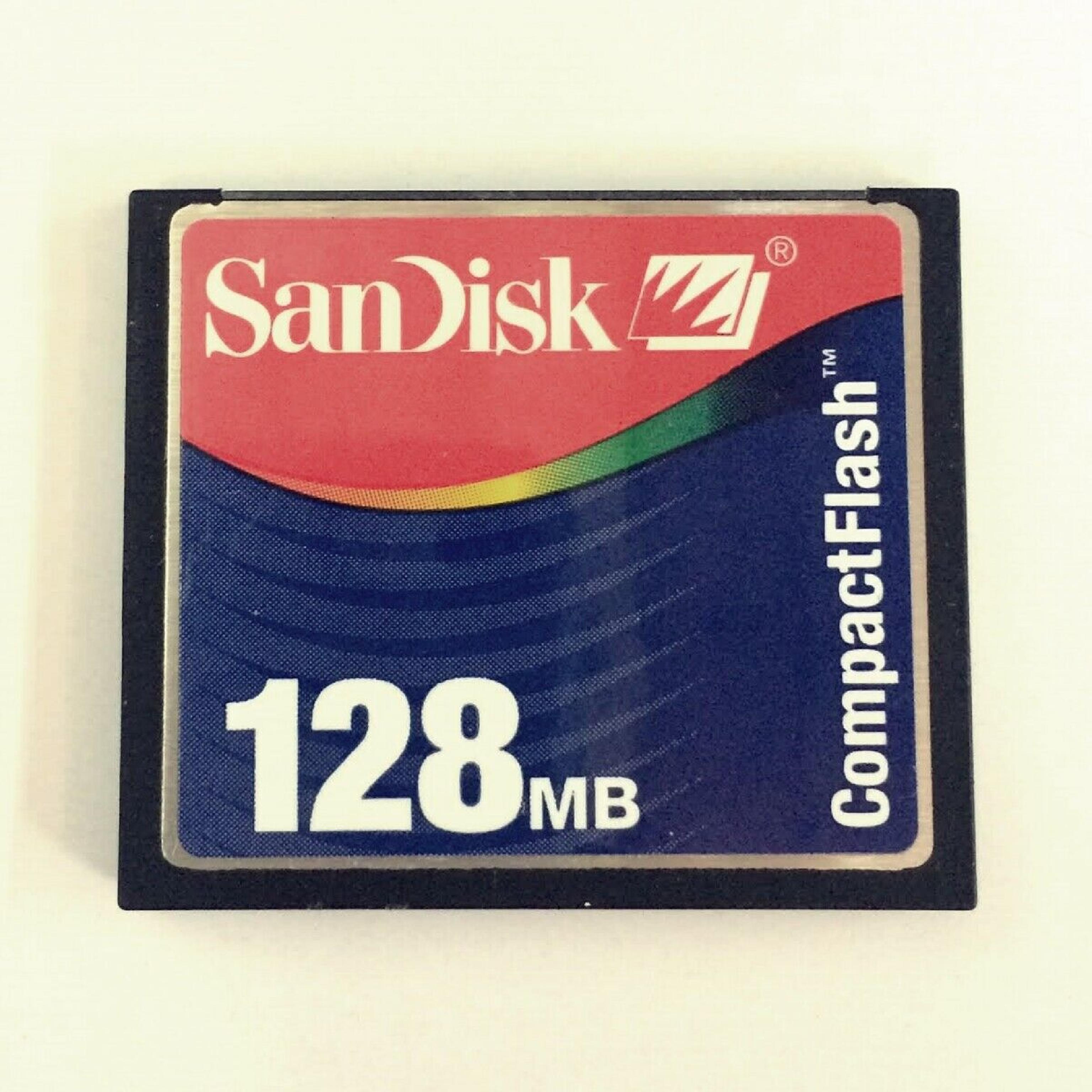 SANDISK SDCFB 128MB CF COMPACTFLASH CARD