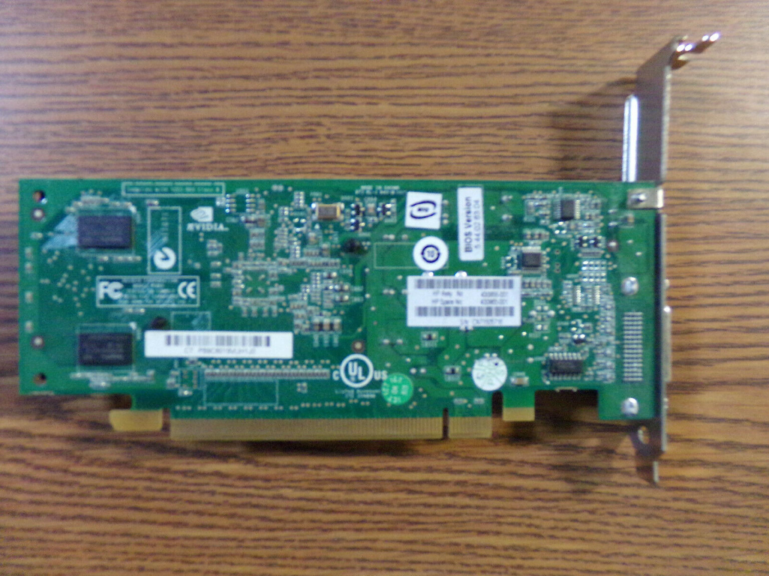 COMPAQ / HEWLETT PACKARD / HP P383 NVIDIA QUADRO 128MB PCI ESPRESS NVS 285 VIDEO CARD DVI