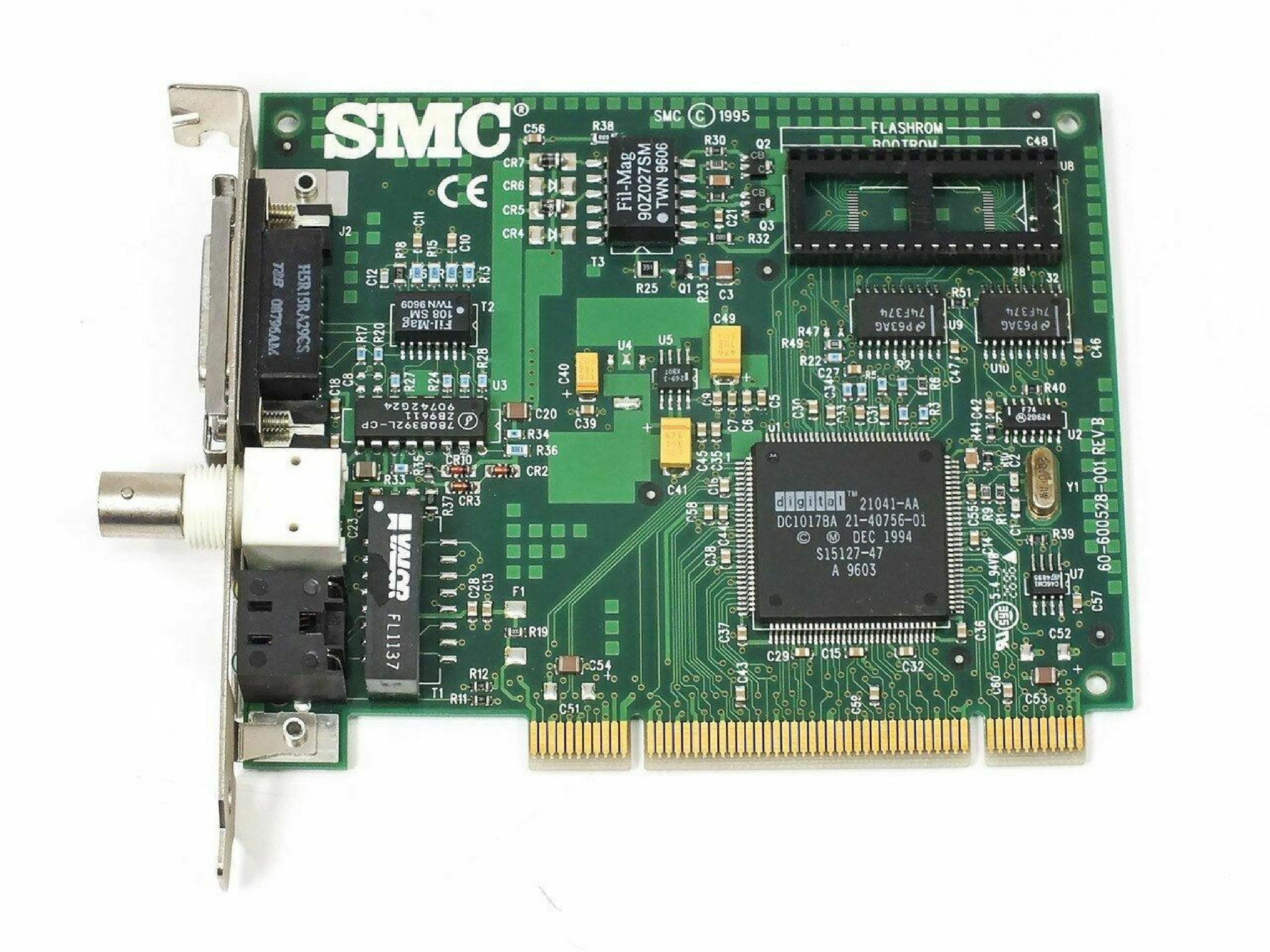 SMC / STANDARD MICROSYSTEMS CORPORATION 8432BTA PCI ETHERNET 10BT AUI COAX 10B2 10B5 RJ45