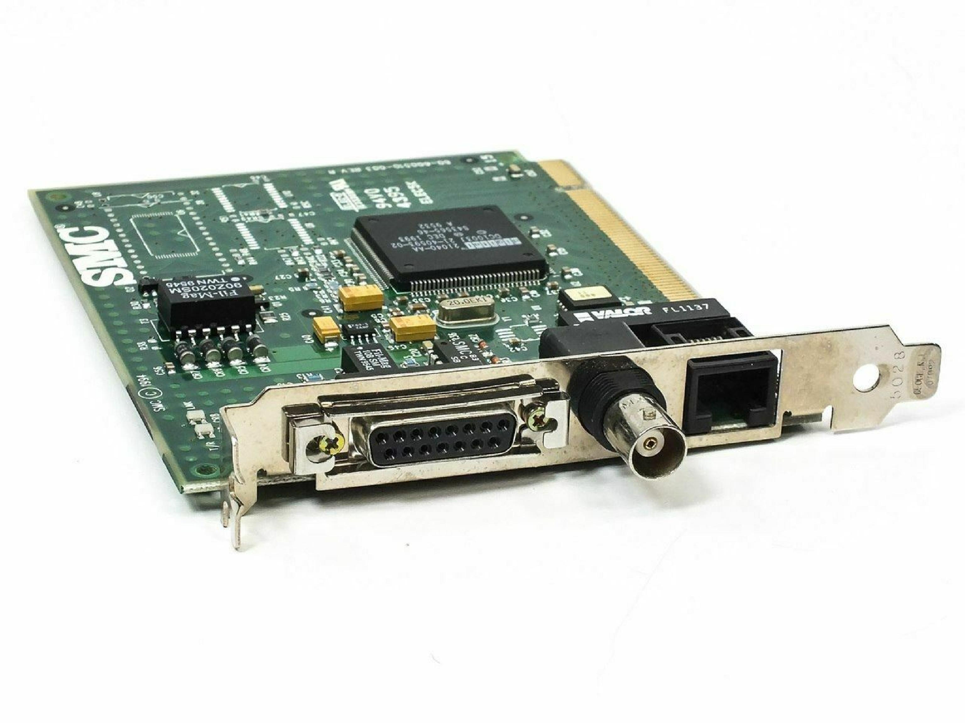 SMC / STANDARD MICROSYSTEMS CORPORATION 8432BTA PCI ETHERNET 10BT AUI COAX 10B2 10B5 RJ45