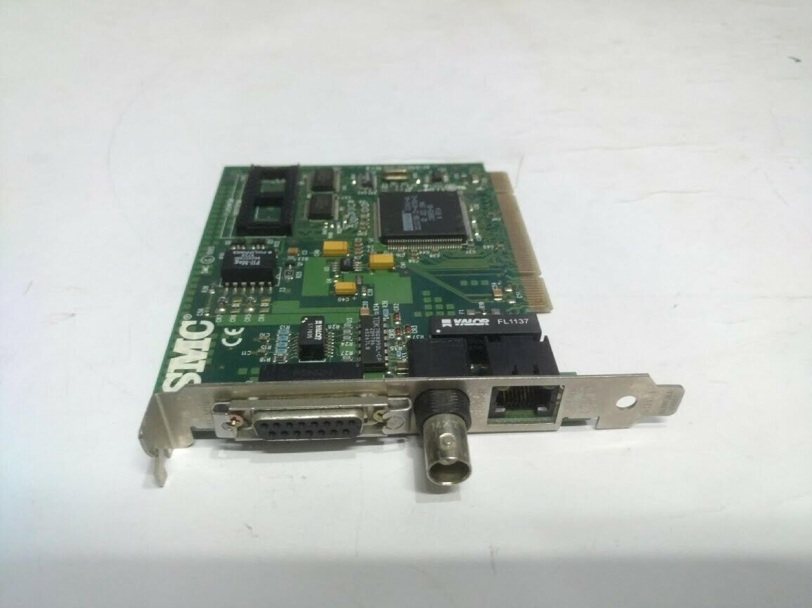 SMC / STANDARD MICROSYSTEMS CORPORATION 61-600528-000 PCI ETHERNET 10BT AUI COAX 10B2 10B5 RJ45