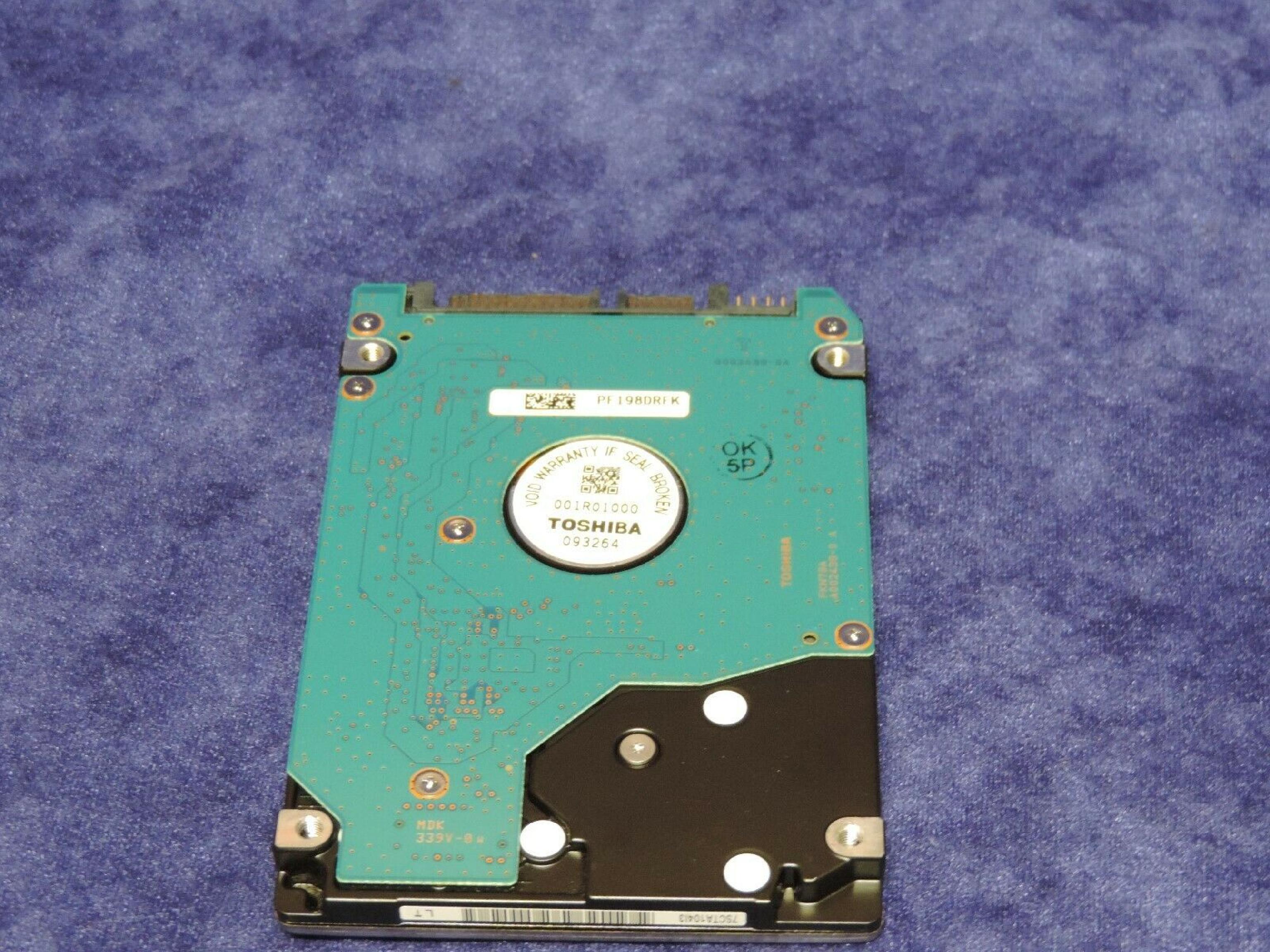 TOSHIBA HDD2H25 160GB 2.5 INCH SATA DRIVE F12 EC.A UL01