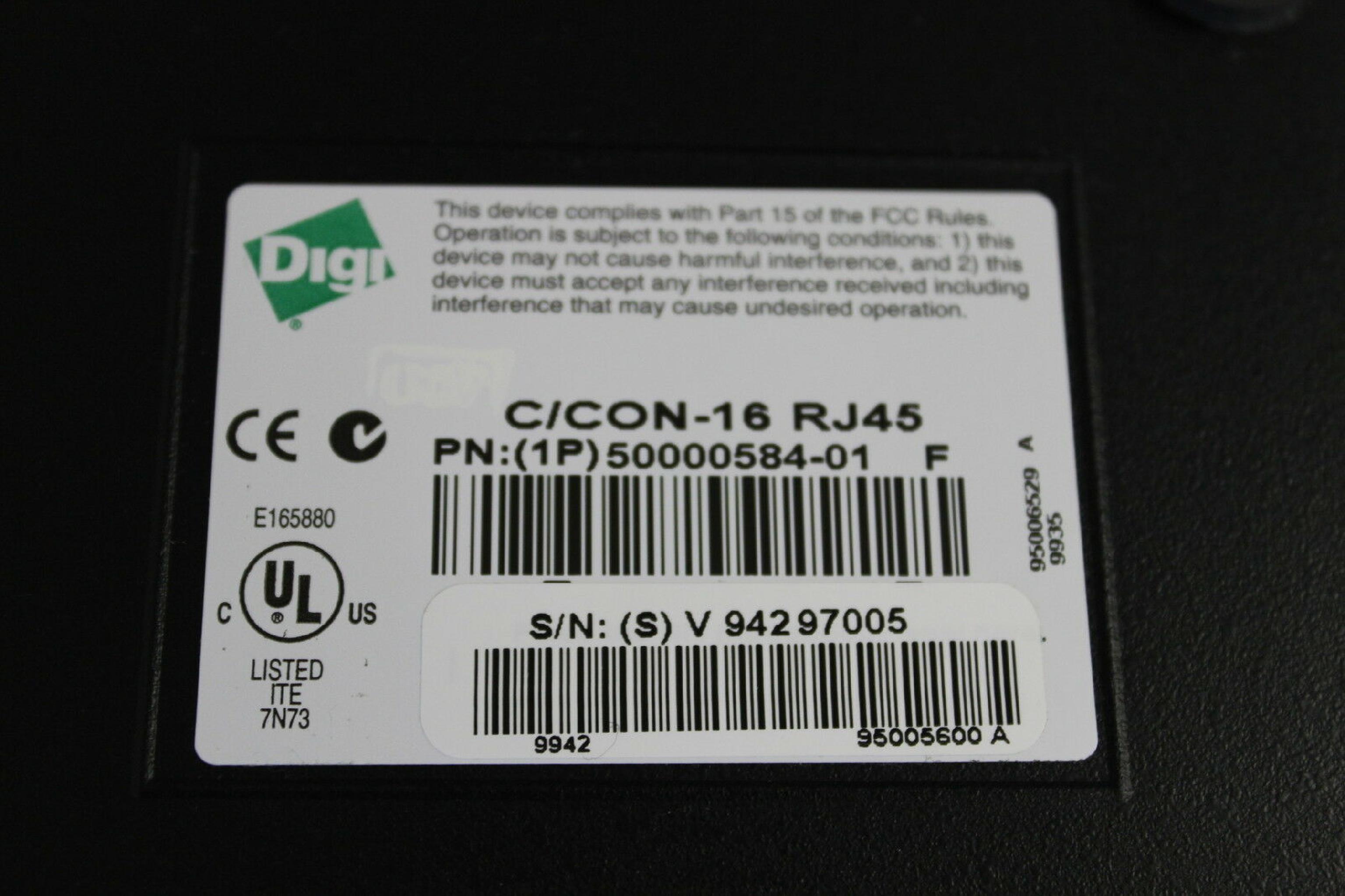 DIGI INTERNATIONAL 50000584-01 DIGI C/CON-16 RJ45