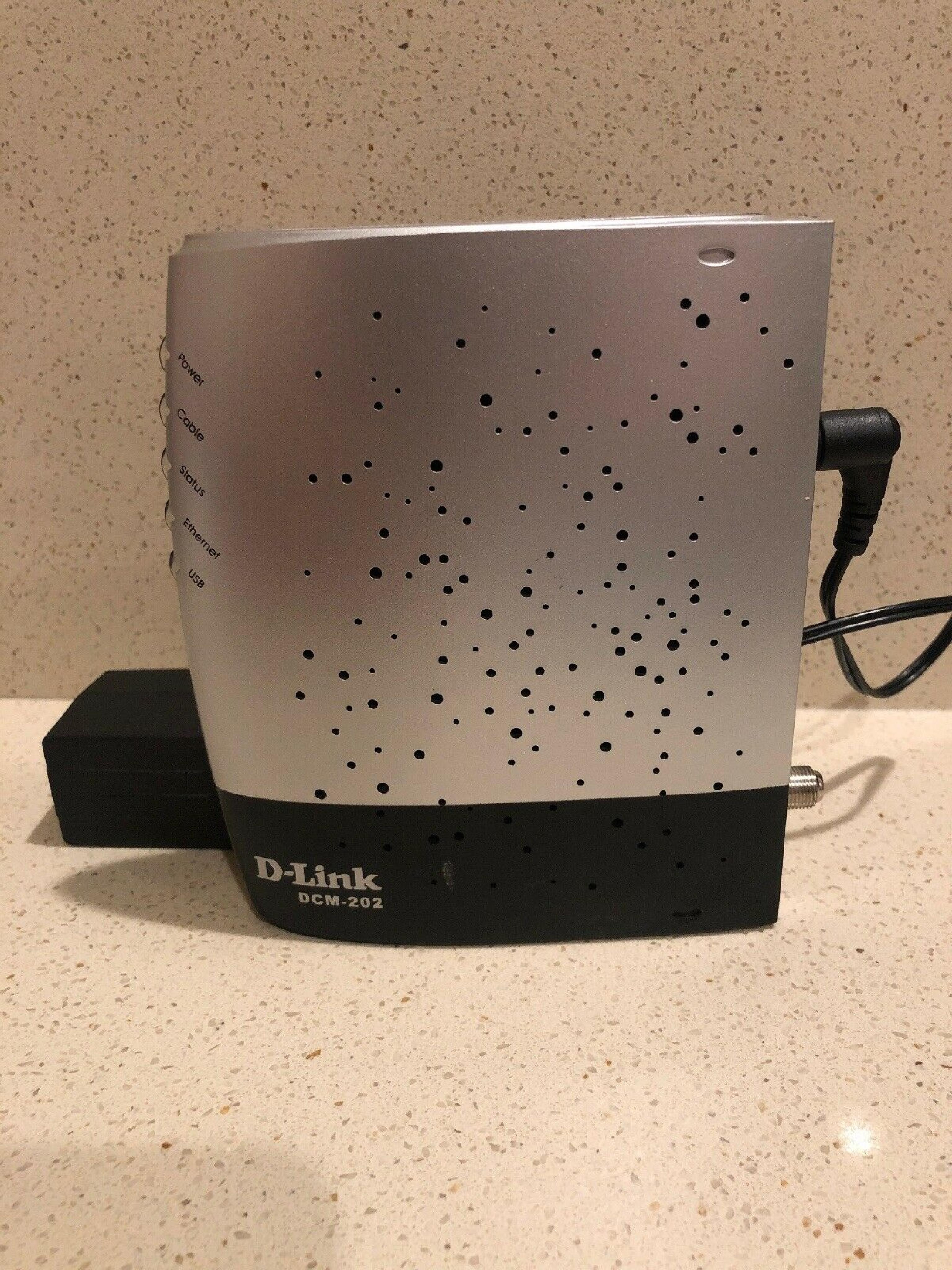 D-LINK SYSTEMS DCM-202 USB/ETHERNET CABLE MODEM DOCSIS 2.0