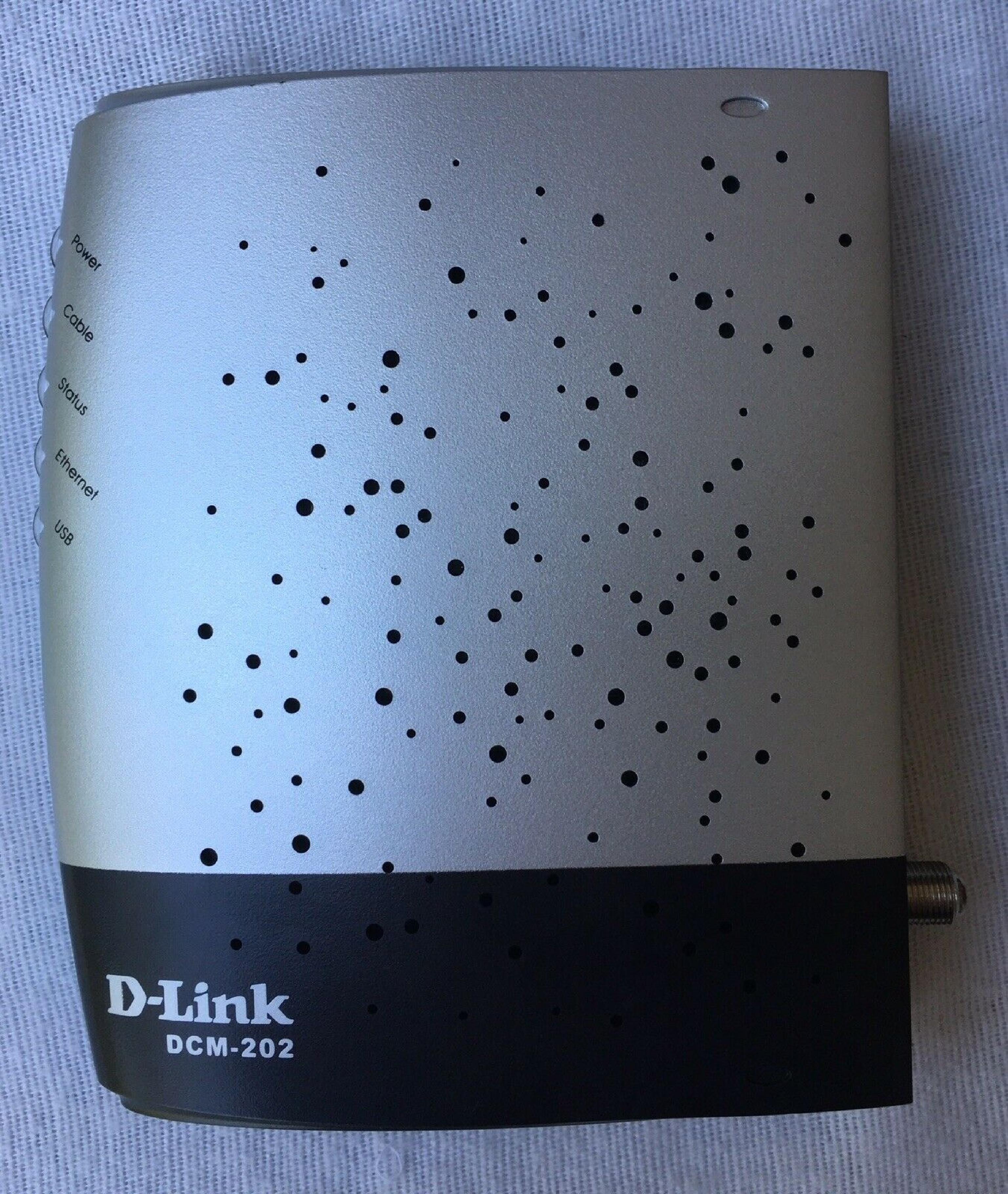 D-LINK SYSTEMS DCM-202 USB/ETHERNET CABLE MODEM DOCSIS 2.0