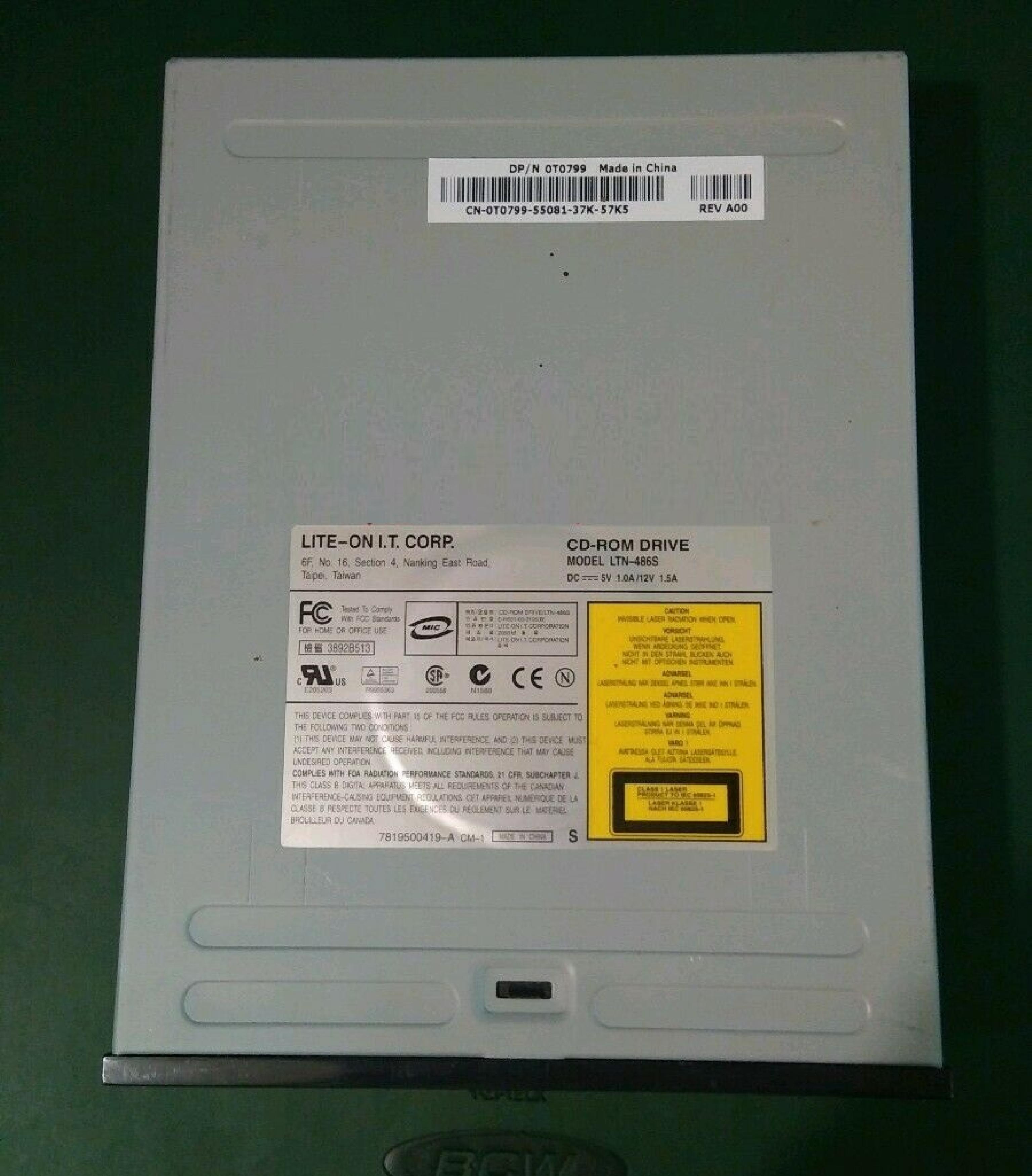 LITEON / COMPAQ / HEWLETT PACKARD / HP LTN-486S BLACK FACE, IN IBM FACTORY BOXES CDROM DRIVE BEZEL LTN-486S 48X CD-ROM CD ROM P/N: 212489