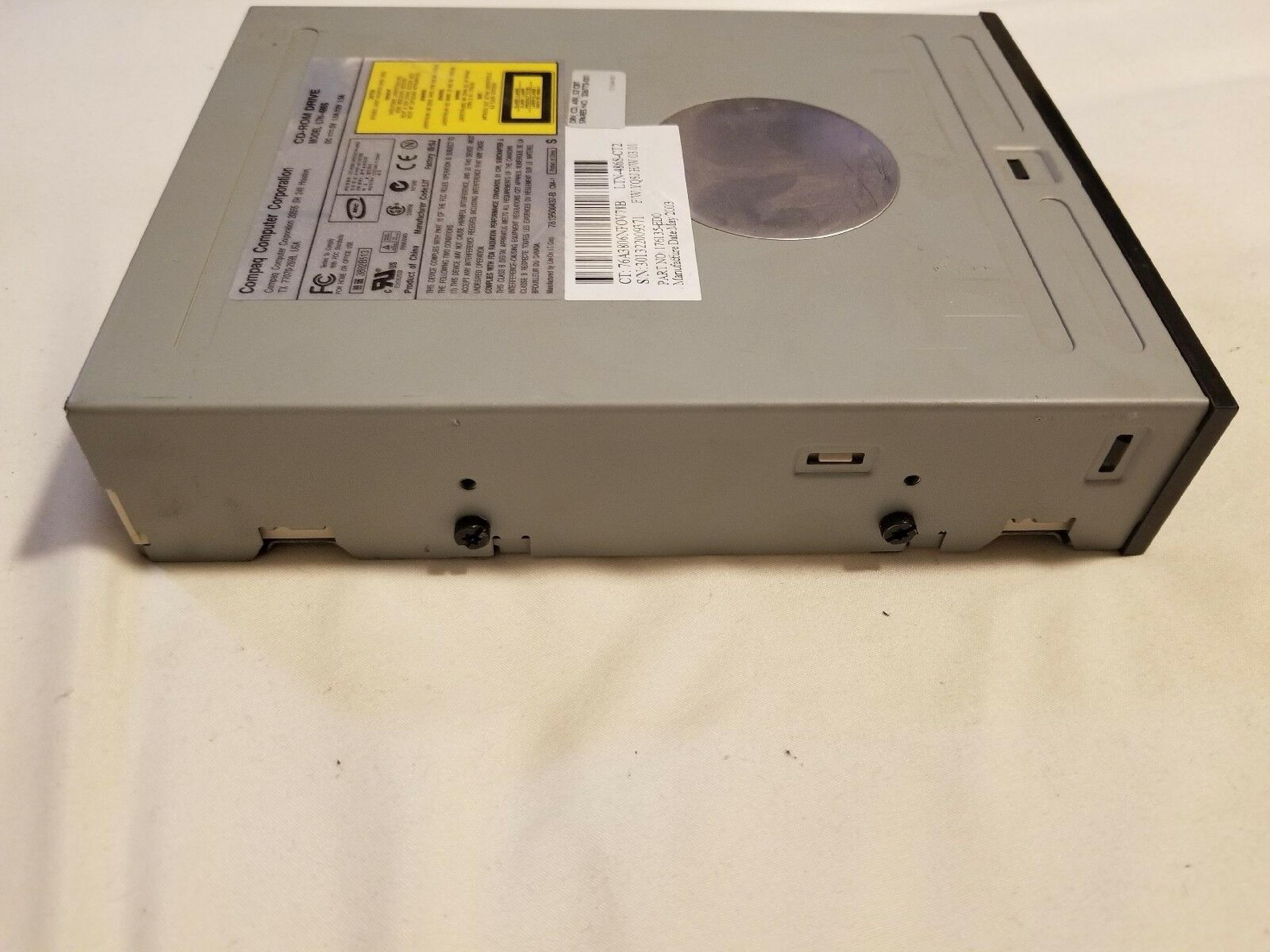 LITEON / COMPAQ / HEWLETT PACKARD / HP LTN-486S BLACK FACE, IN IBM FACTORY BOXES CDROM DRIVE BEZEL LTN-486S 48X CD-ROM CD ROM P/N: 212489